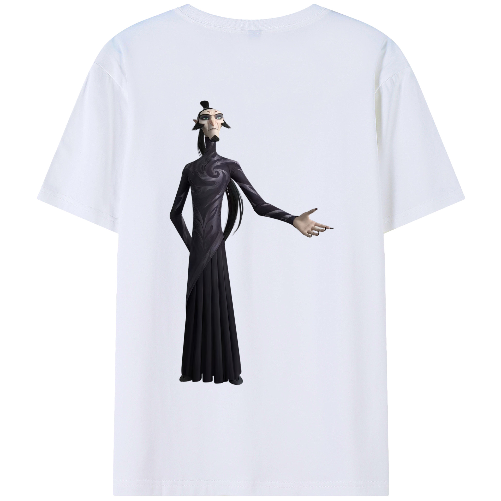 （画像用） Ne Zha 2 ナタ 魔童の大暴れ 綿100％ メンズ半袖Tシャツ（バックプリント） 通気性