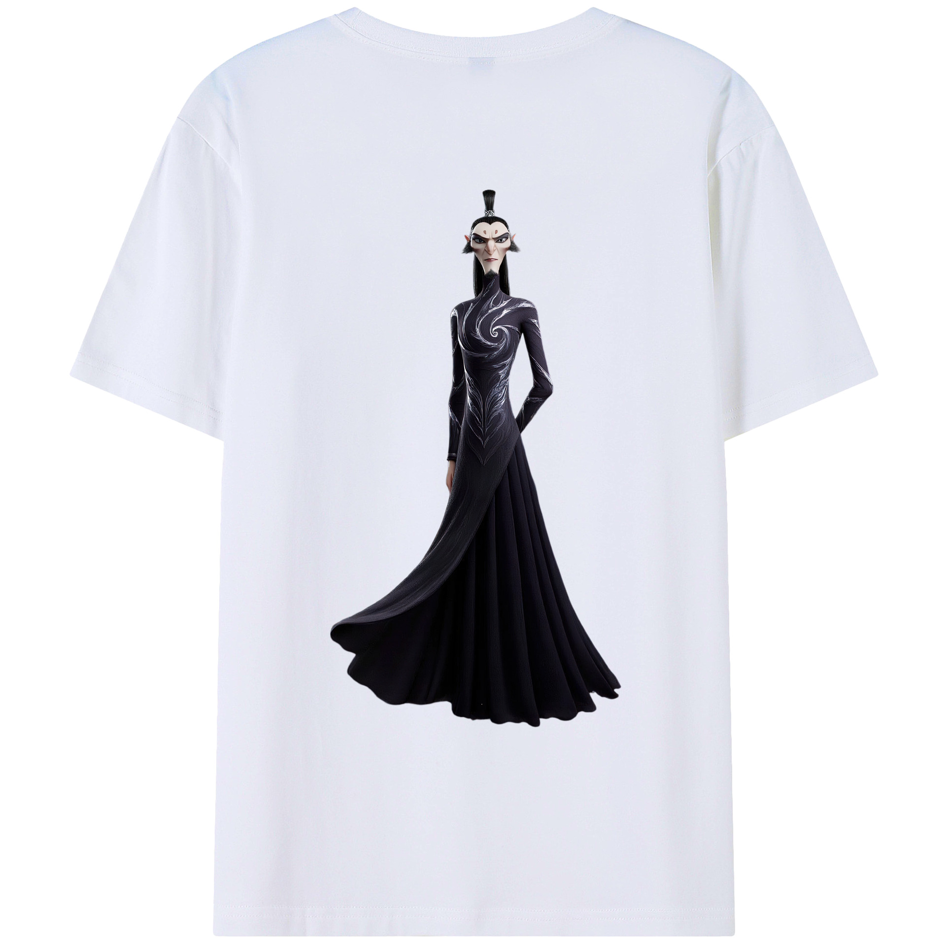 （画像用） Ne Zha 2 ナタ 魔童の大暴れ 綿100％ メンズ半袖Tシャツ（バックプリント） 通気性
