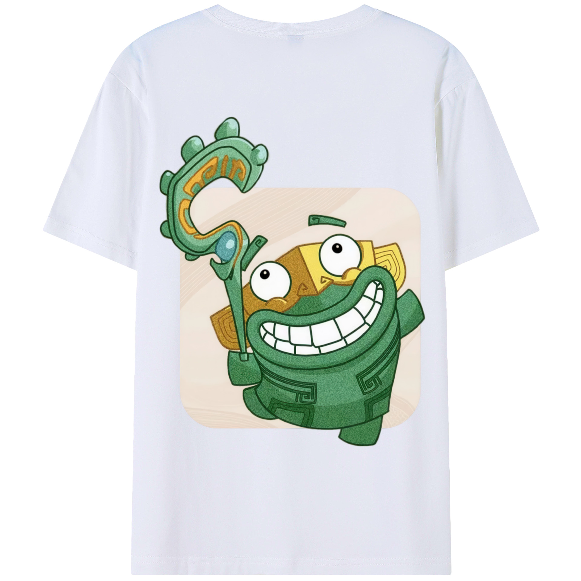 （画像用） Ne Zha 2 ナタ 魔童の大暴れ 綿100％ メンズ半袖Tシャツ（バックプリント） 通気性