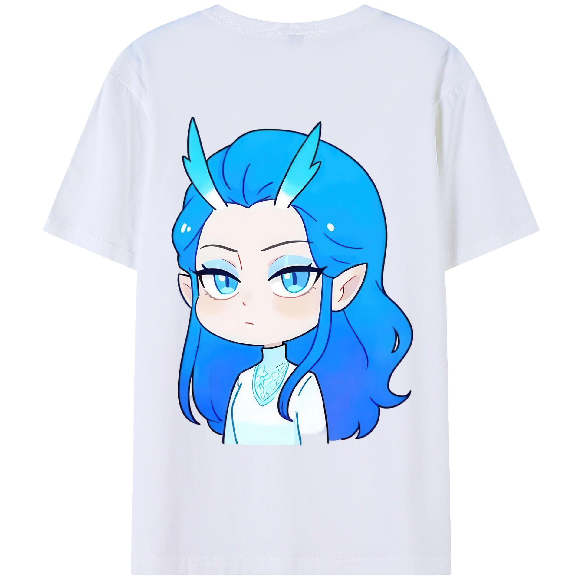 （画像用） Ne Zha 2 ナタ 魔童の大暴れ 綿100％ メンズ半袖Tシャツ（バックプリント） 通気性
