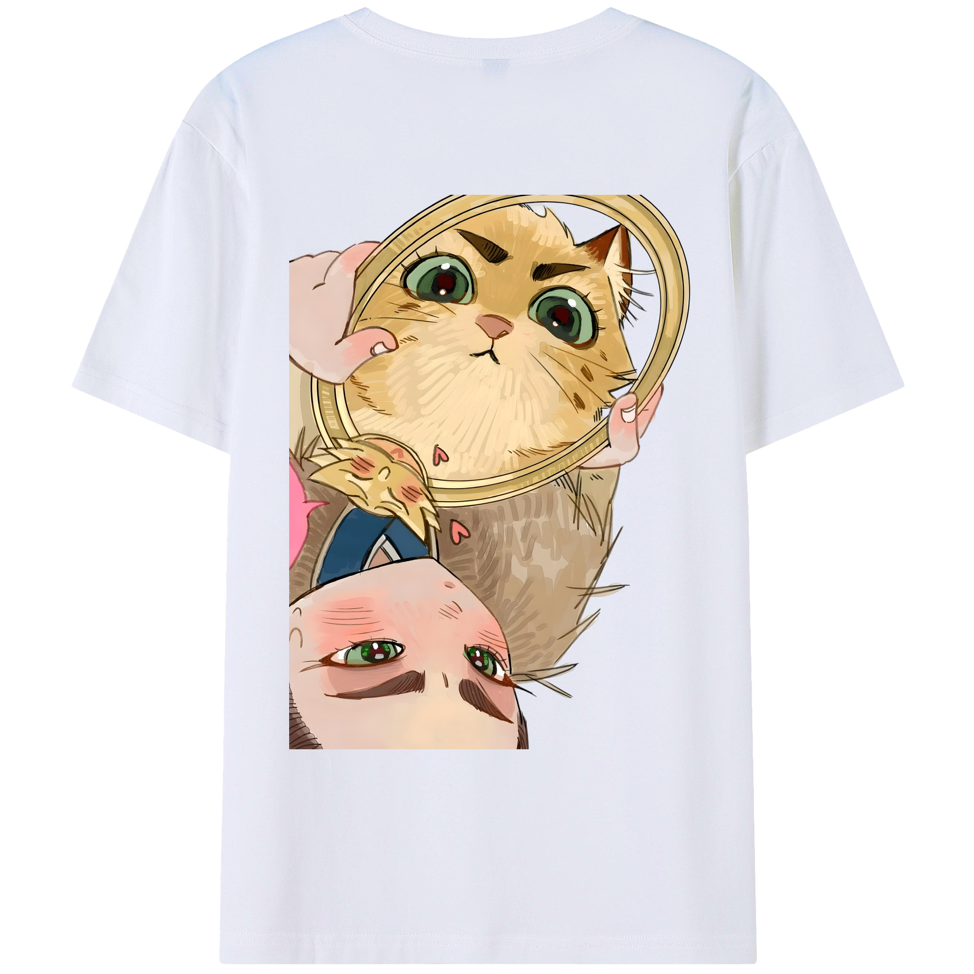 （画像用） Ne Zha 2 ナタ 魔童の大暴れ 綿100％ メンズ半袖Tシャツ（バックプリント） 通気性