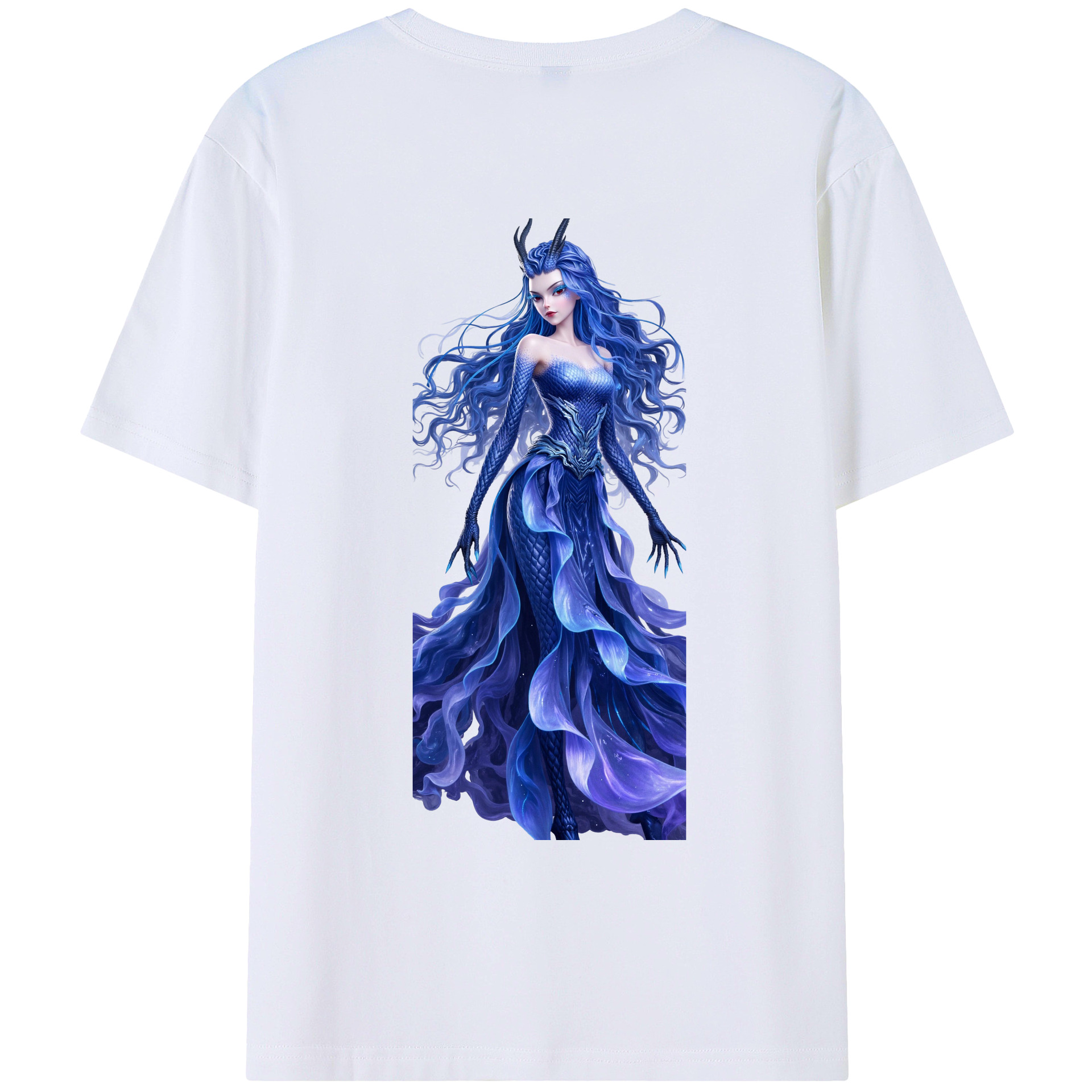 （画像用） Ne Zha 2 ナタ 魔童の大暴れ 綿100％ メンズ半袖Tシャツ（バックプリント） 通気性