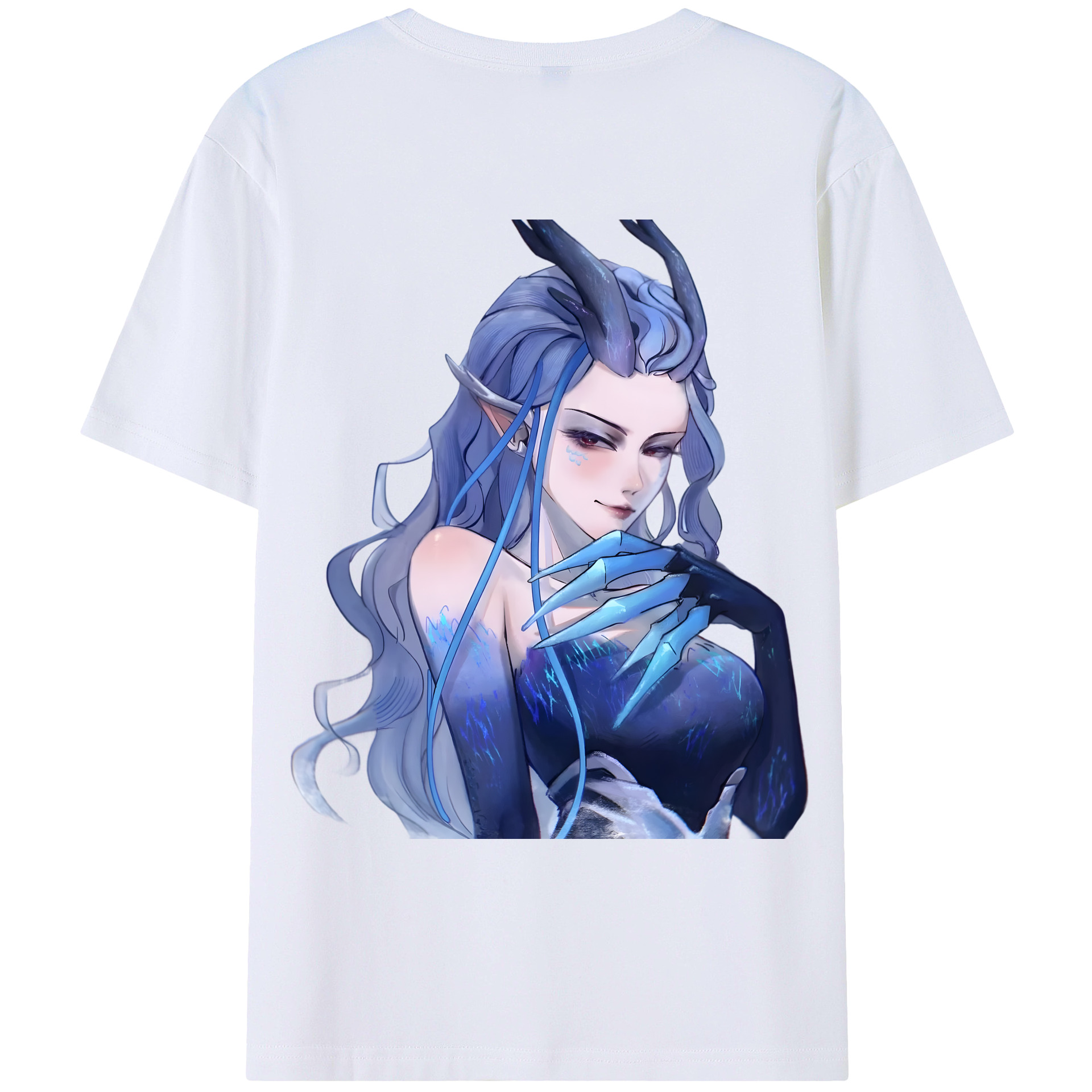 （画像用） Ne Zha 2 ナタ 魔童の大暴れ 綿100％ メンズ半袖Tシャツ（バックプリント） 通気性