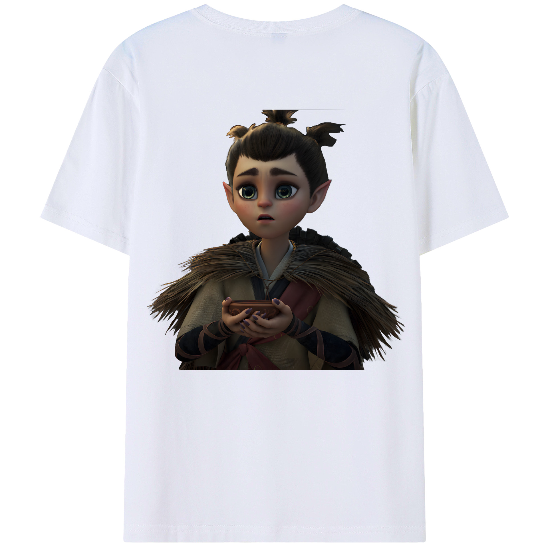 （画像用） Ne Zha 2 ナタ 魔童の大暴れ 綿100％ メンズ半袖Tシャツ（バックプリント） 通気性