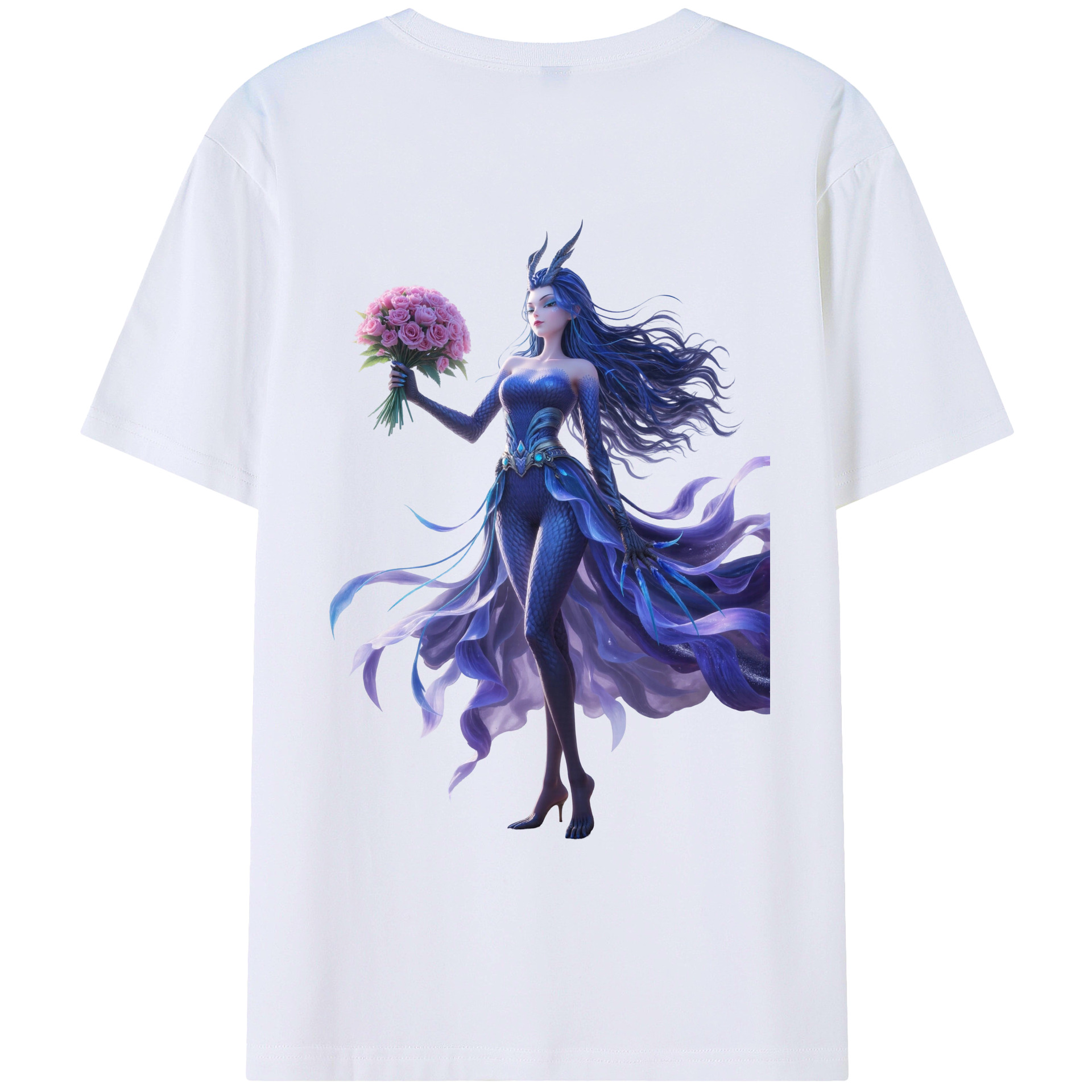 （画像用） Ne Zha 2 ナタ 魔童の大暴れ 綿100％ メンズ半袖Tシャツ（バックプリント） 通気性
