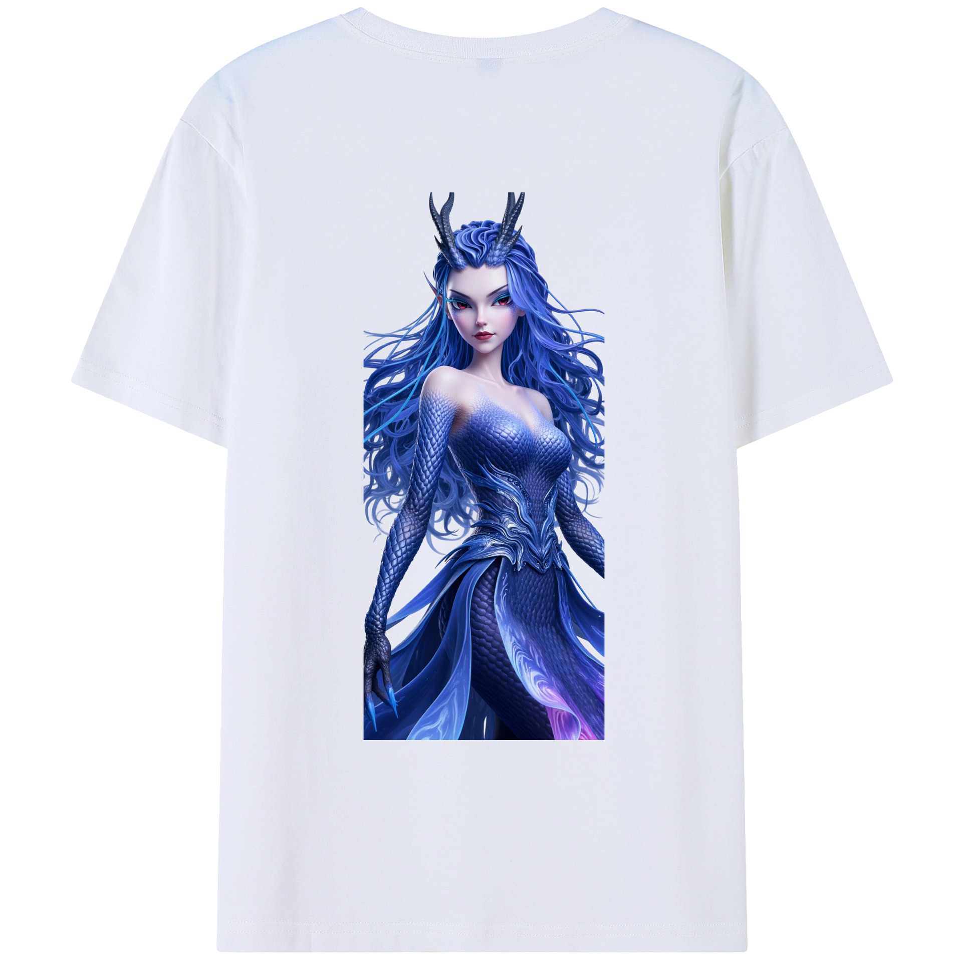 （画像用） Ne Zha 2 ナタ 魔童の大暴れ 綿100％ メンズ半袖Tシャツ（バックプリント） 通気性