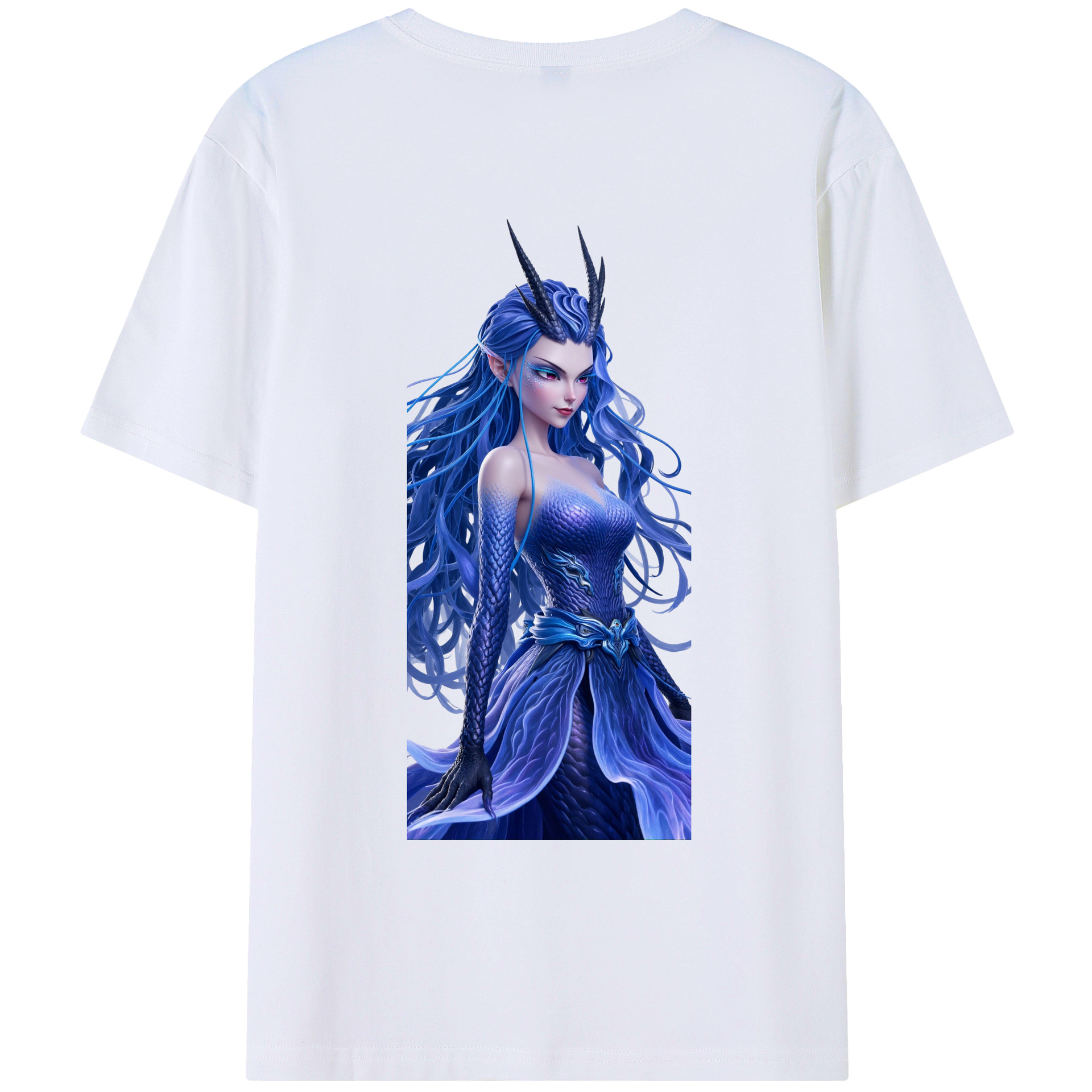 （画像用） Ne Zha 2 ナタ 魔童の大暴れ 綿100％ メンズ半袖Tシャツ（バックプリント） 通気性
