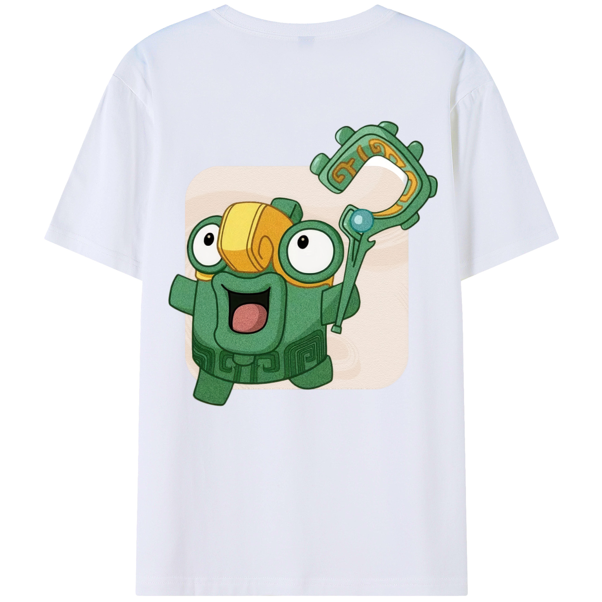 （画像用） Ne Zha 2 ナタ 魔童の大暴れ 綿100％ メンズ半袖Tシャツ（バックプリント） 通気性
