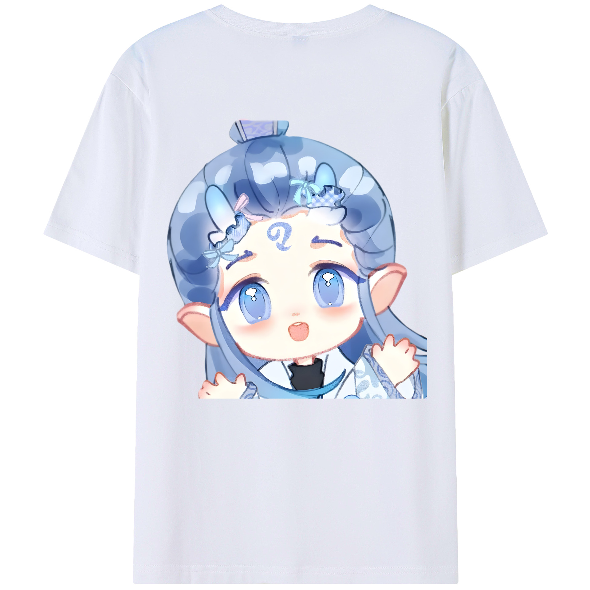 （画像用） Ne Zha 2 ナタ 魔童の大暴れ 綿100％ メンズ半袖Tシャツ（バックプリント） 通気性