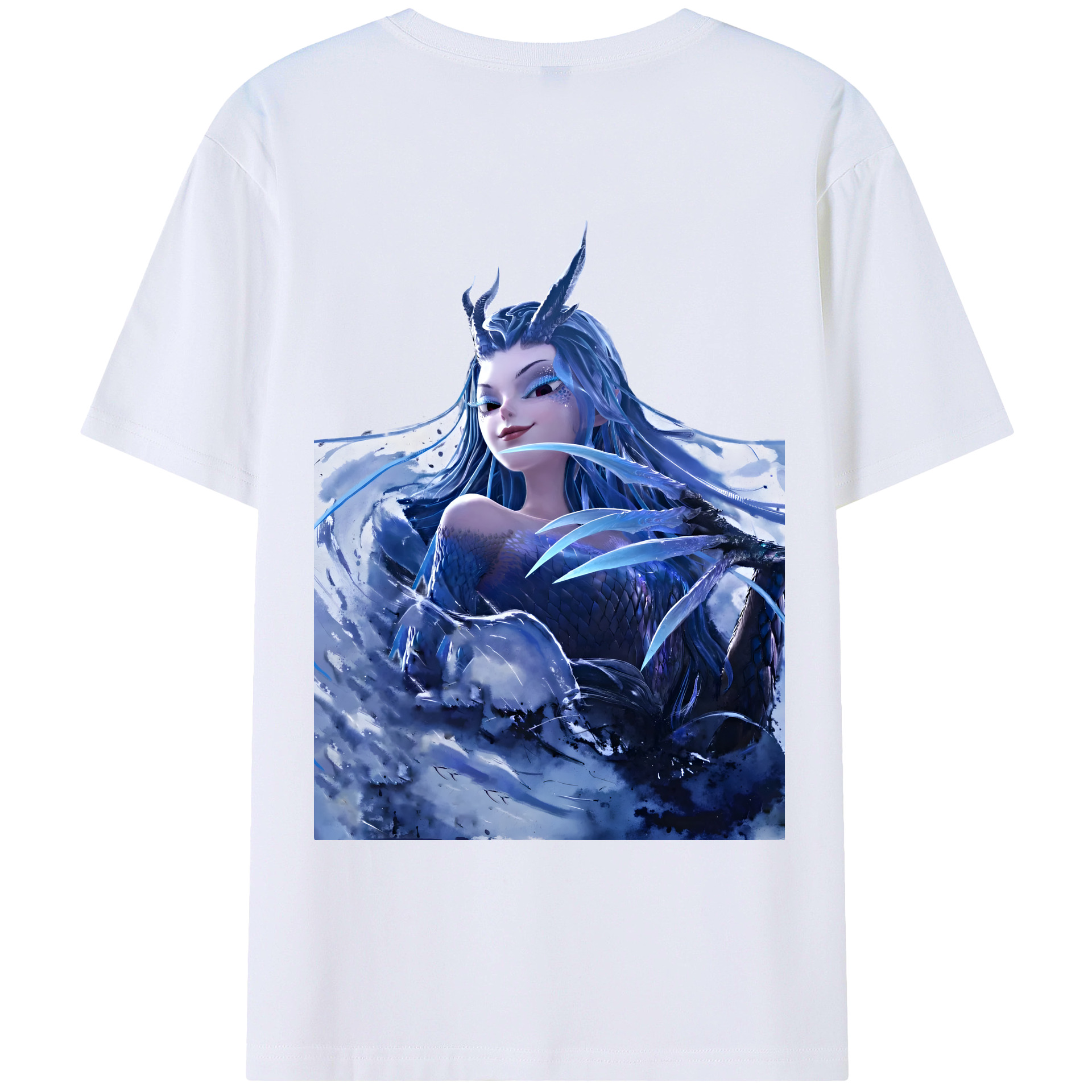 （画像用） Ne Zha 2 ナタ 魔童の大暴れ 綿100％ メンズ半袖Tシャツ（バックプリント） 通気性