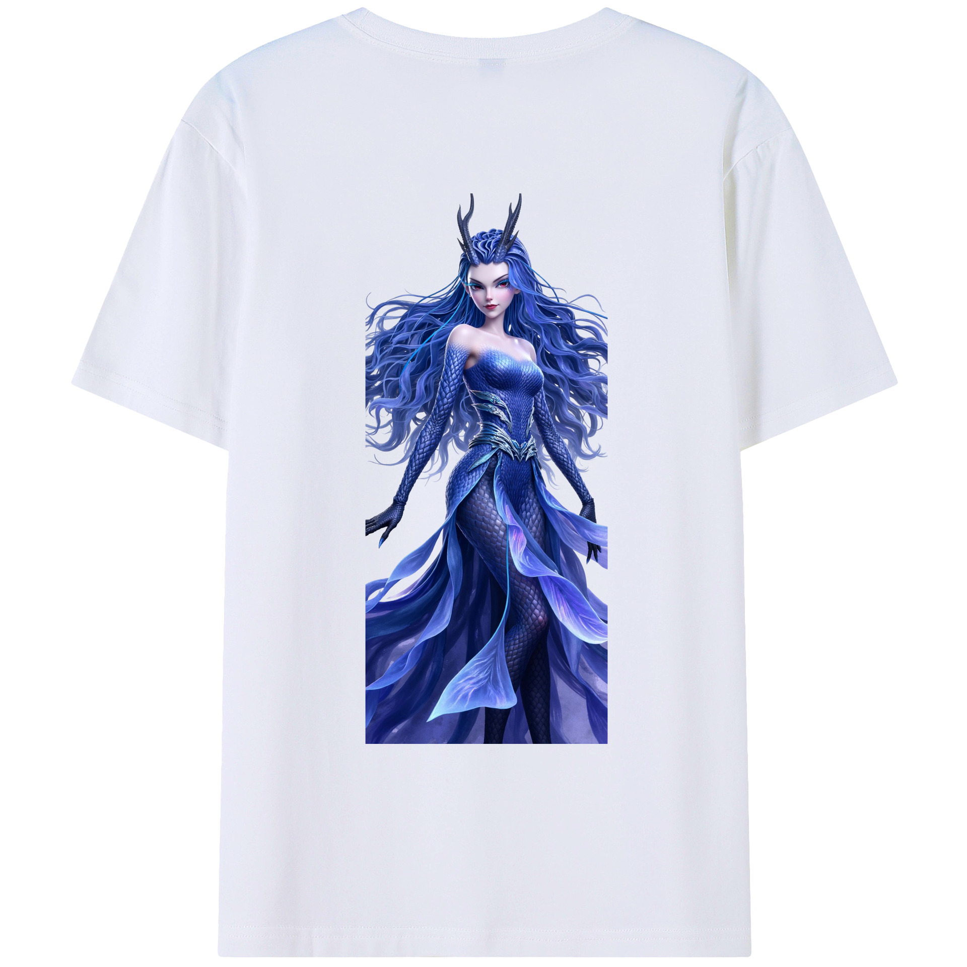 （画像用） Ne Zha 2 ナタ 魔童の大暴れ 綿100％ メンズ半袖Tシャツ（バックプリント） 通気性