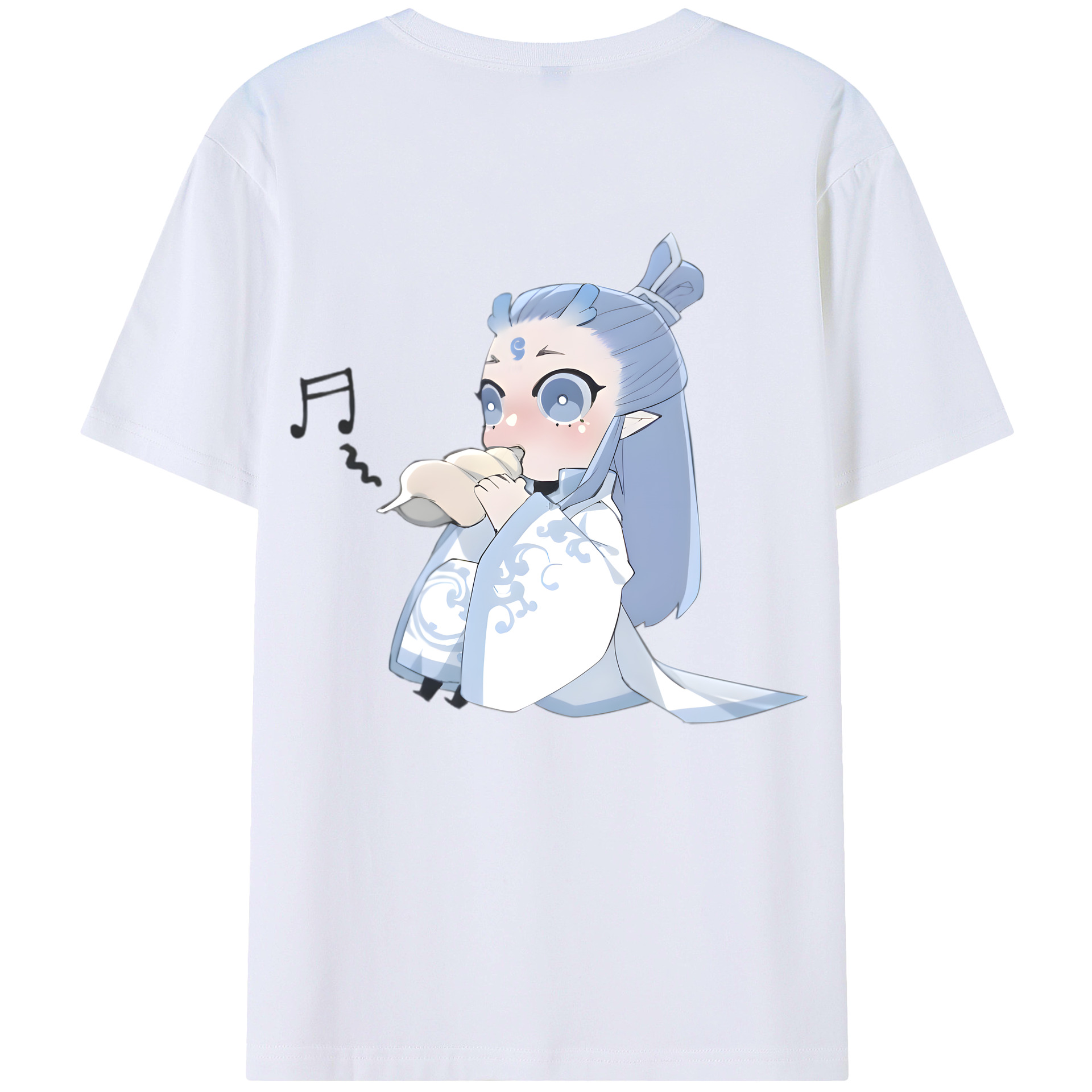 （画像用） Ne Zha 2 ナタ 魔童の大暴れ 綿100％ メンズ半袖Tシャツ（バックプリント） 通気性