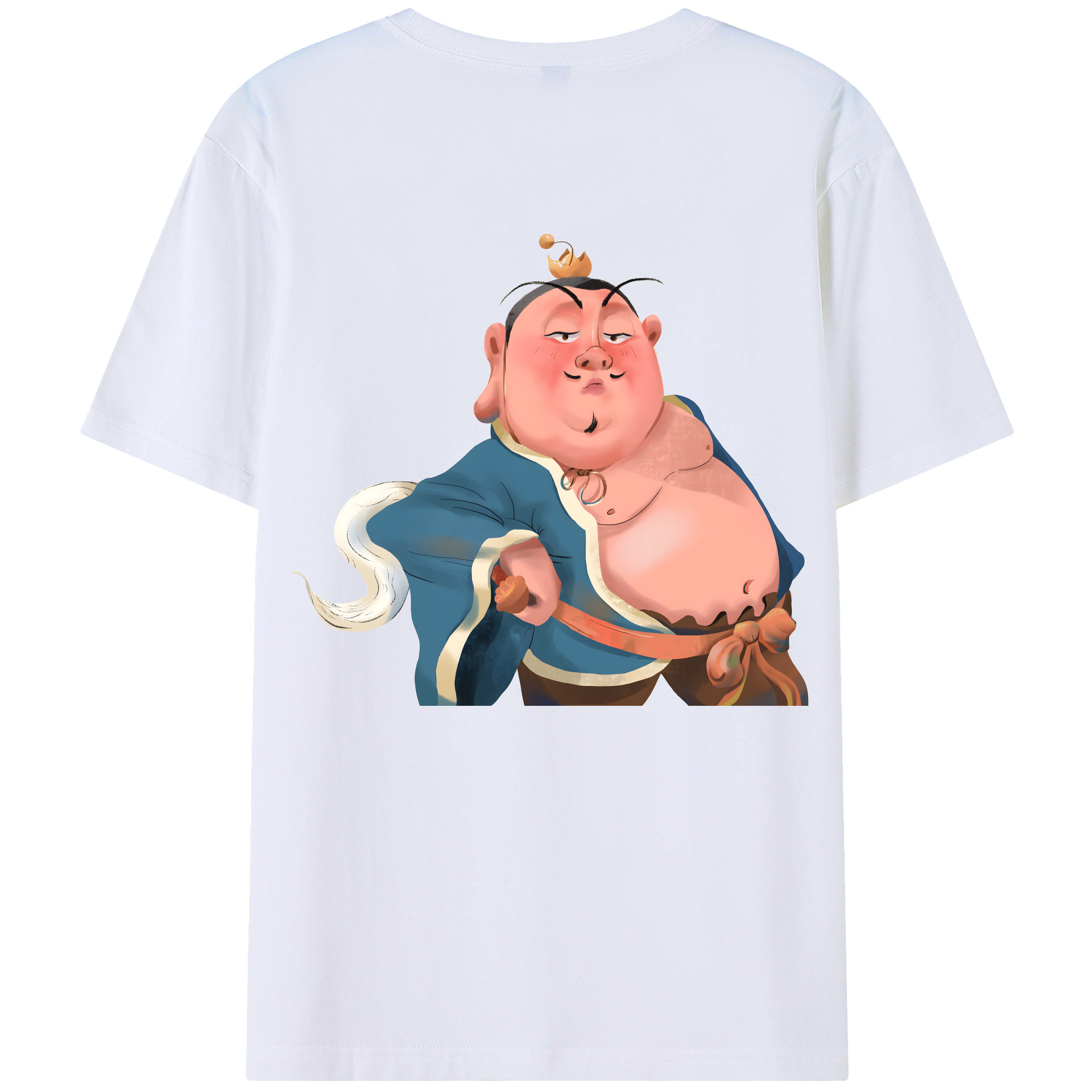 （画像用） Ne Zha 2 ナタ 魔童の大暴れ 綿100％ メンズ半袖Tシャツ（バックプリント） 通気性