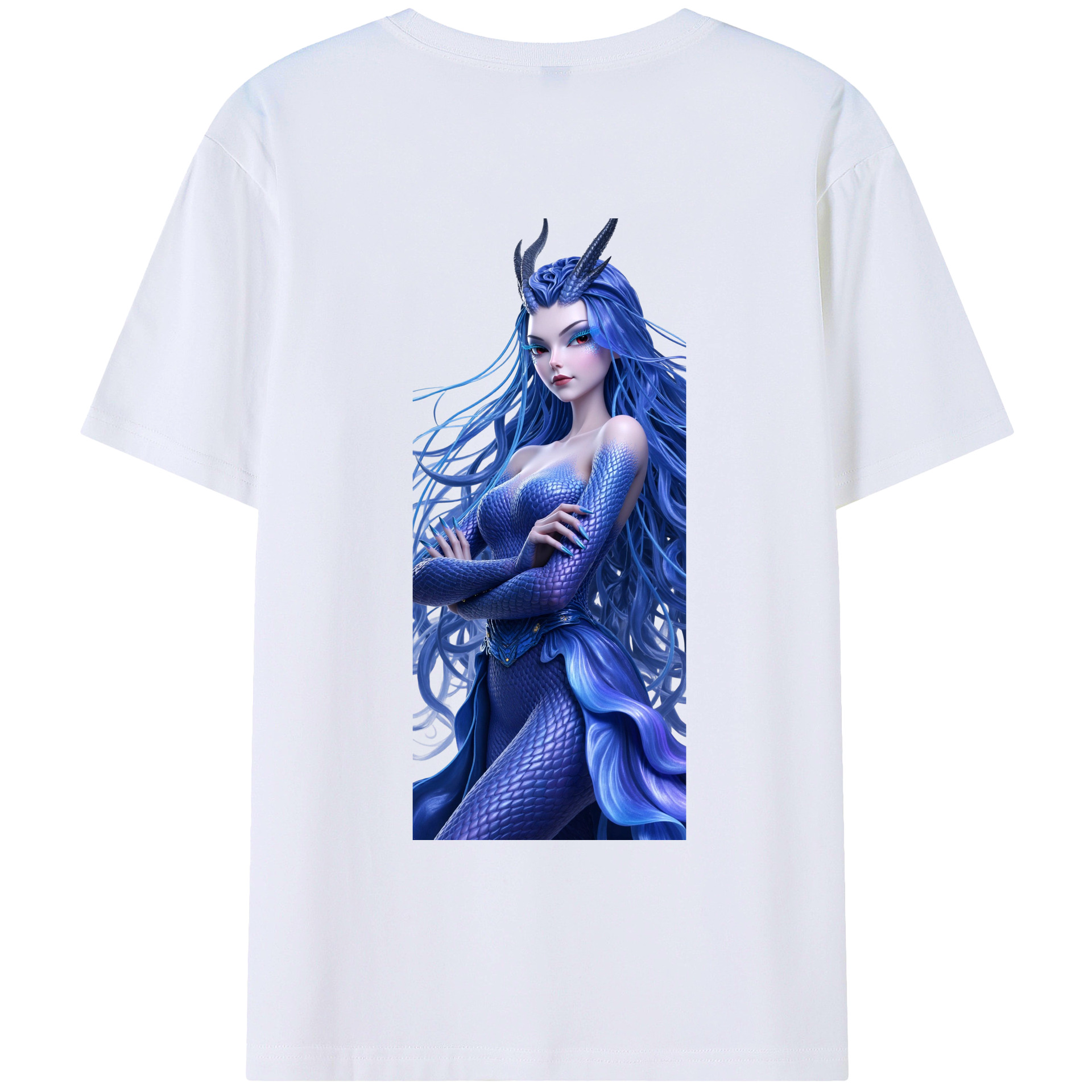 （画像用） Ne Zha 2 ナタ 魔童の大暴れ 綿100％ メンズ半袖Tシャツ（バックプリント） 通気性