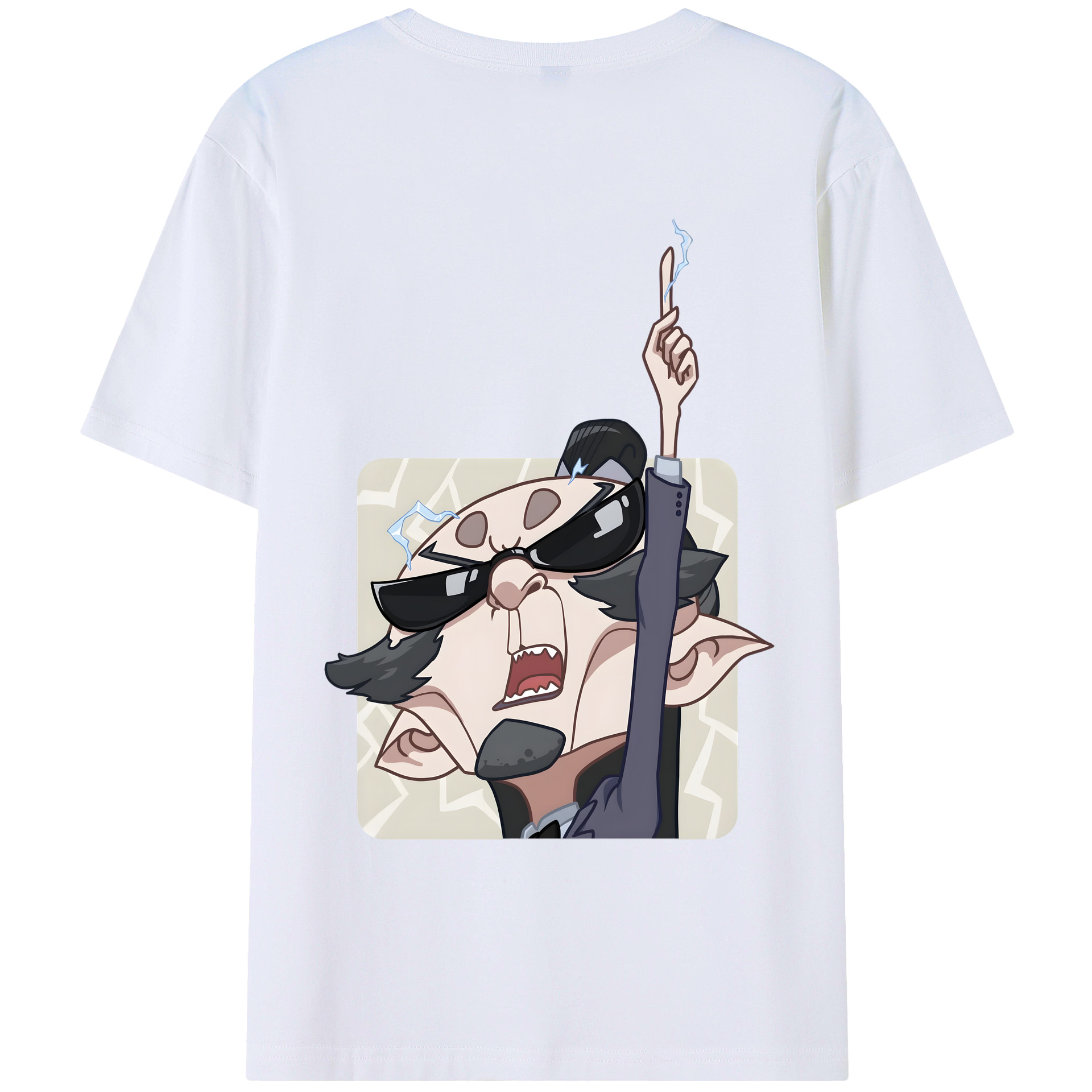 （画像用） Ne Zha 2 ナタ 魔童の大暴れ 綿100％ メンズ半袖Tシャツ（バックプリント） 通気性