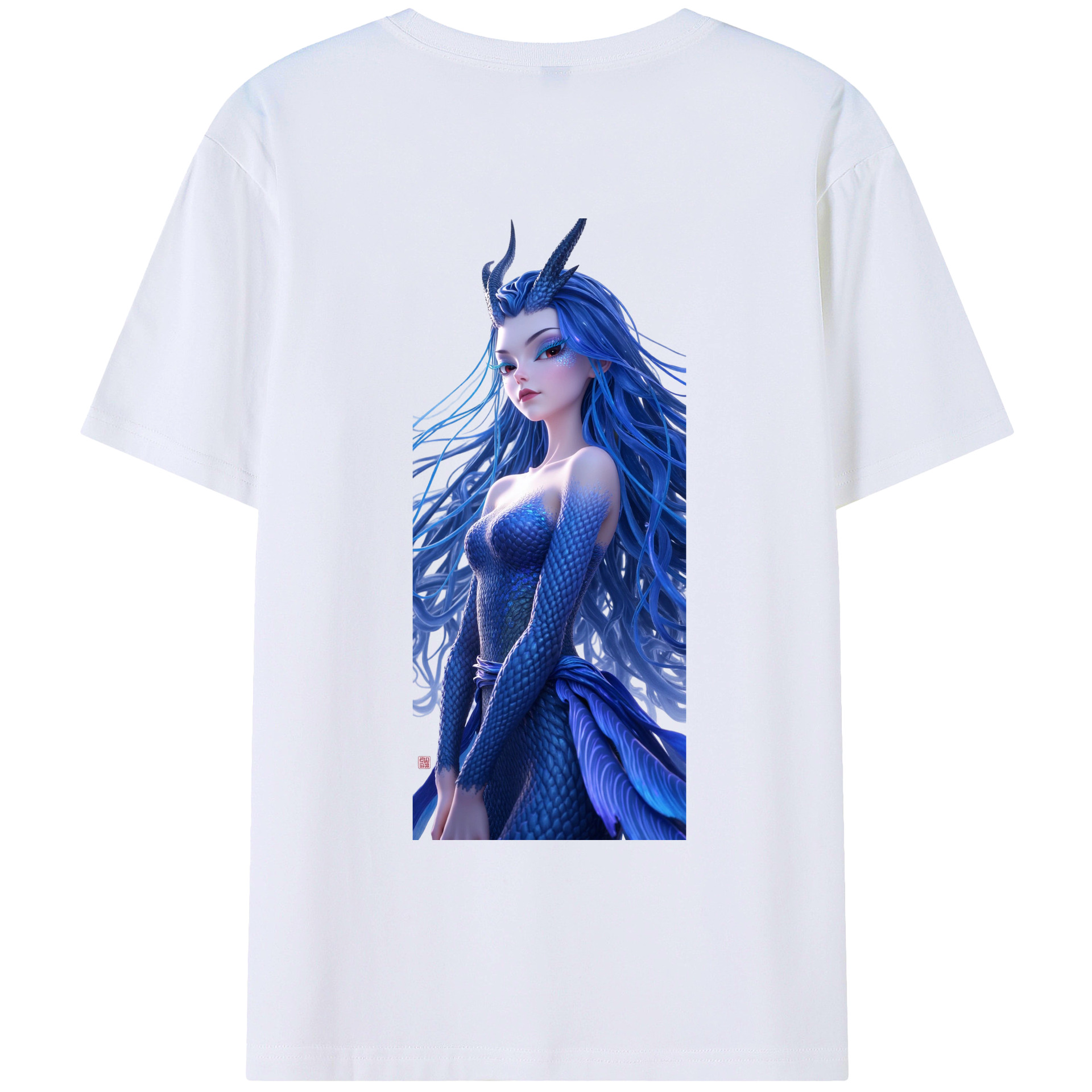 （画像用） Ne Zha 2 ナタ 魔童の大暴れ 綿100％ メンズ半袖Tシャツ（バックプリント） 通気性