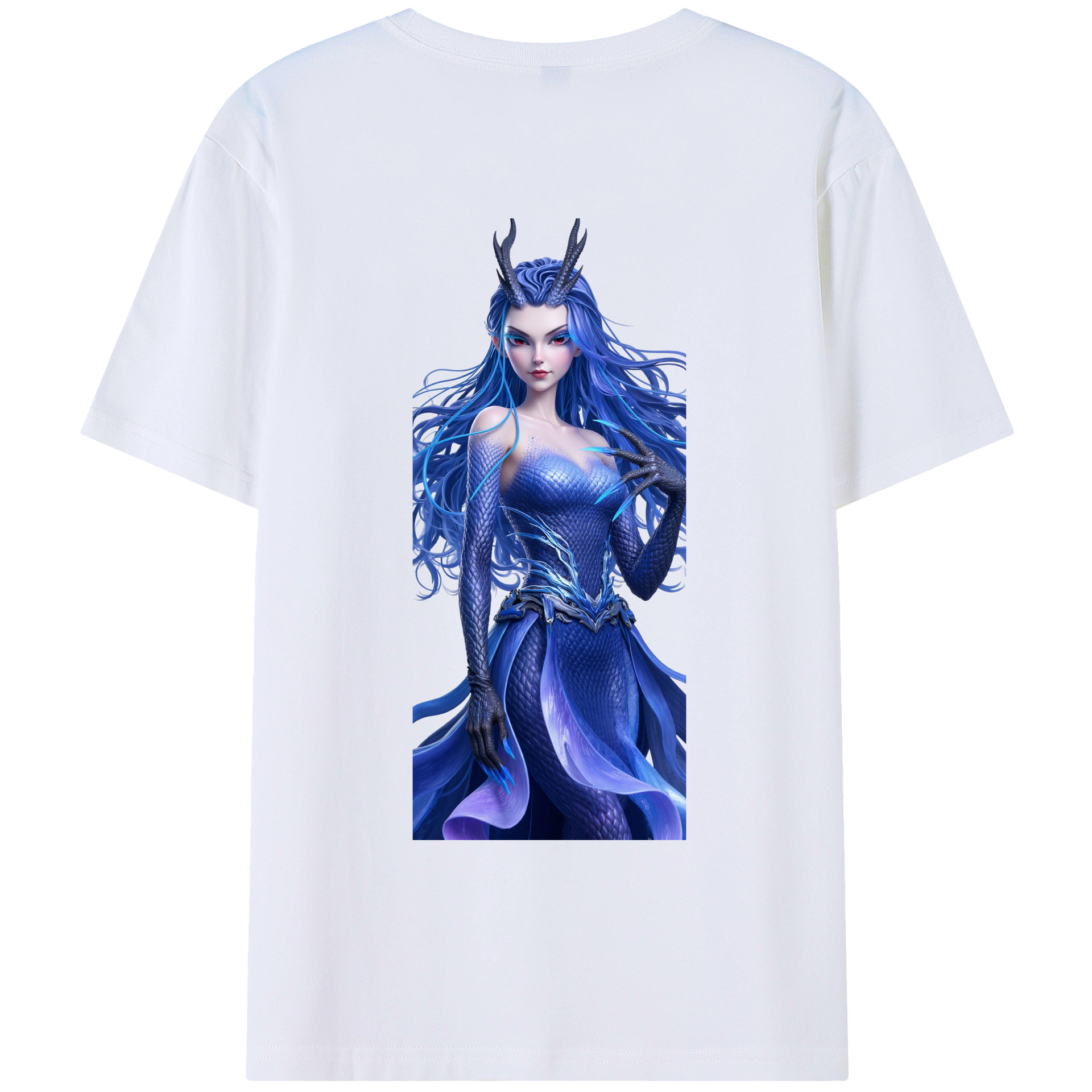 （画像用） Ne Zha 2 ナタ 魔童の大暴れ 綿100％ メンズ半袖Tシャツ（バックプリント） 通気性