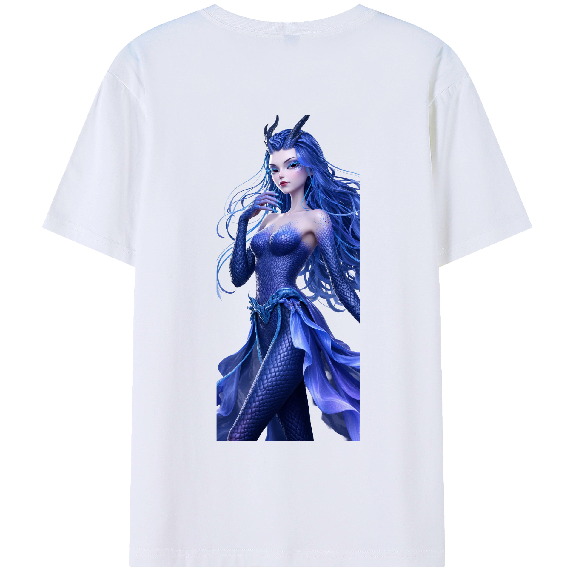 （画像用） Ne Zha 2 ナタ 魔童の大暴れ 綿100％ メンズ半袖Tシャツ（バックプリント） 通気性