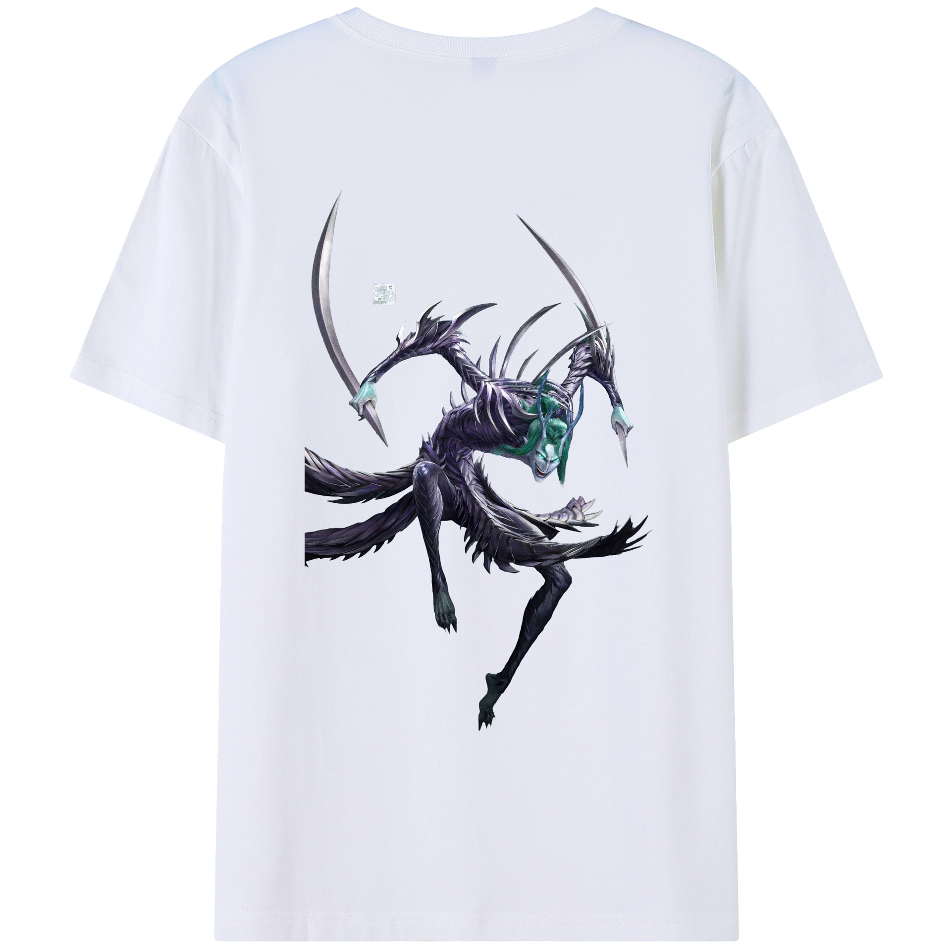 （画像用） Ne Zha 2 ナタ 魔童の大暴れ 綿100％ メンズ半袖Tシャツ（バックプリント） 通気性