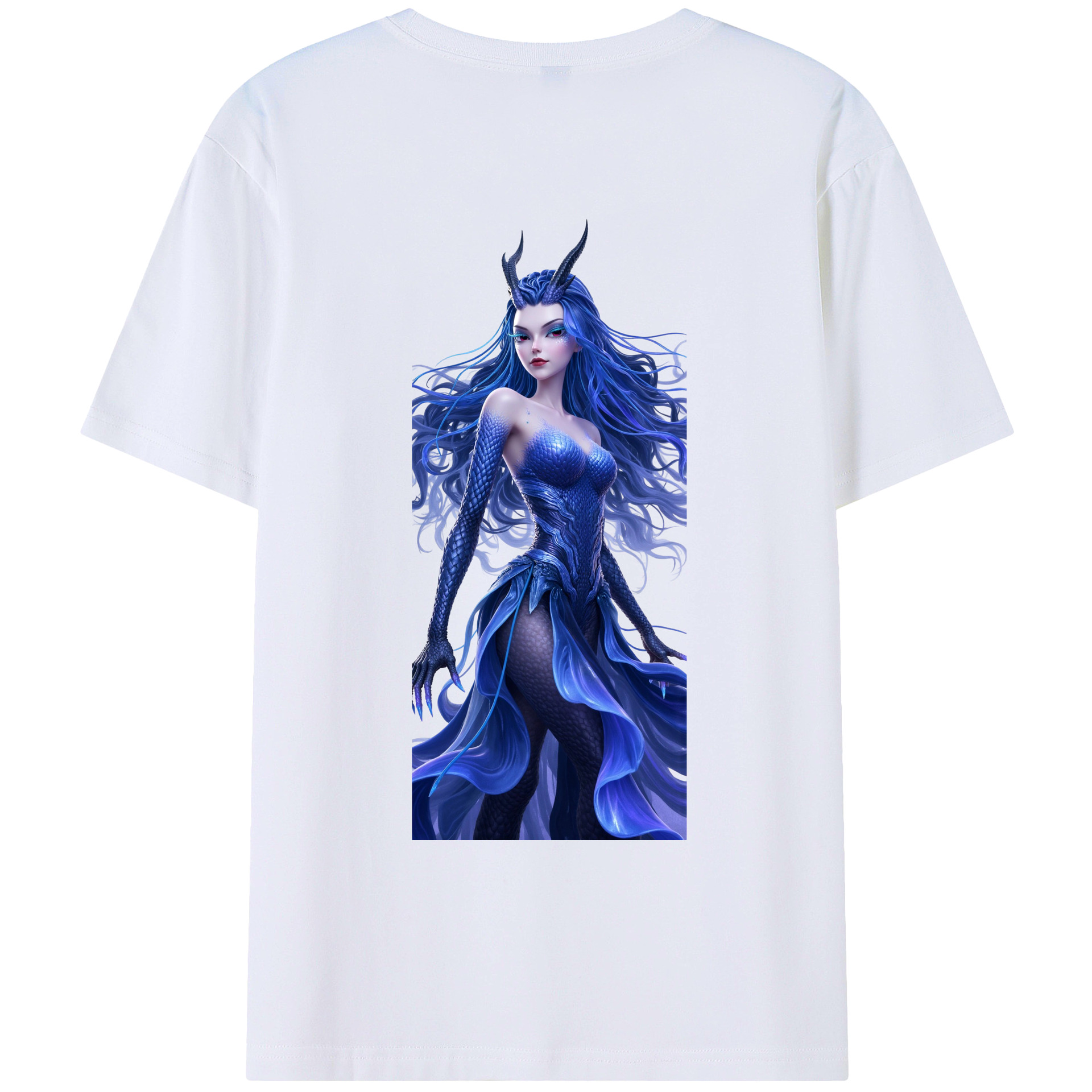 （画像用） Ne Zha 2 ナタ 魔童の大暴れ 綿100％ メンズ半袖Tシャツ（バックプリント） 通気性
