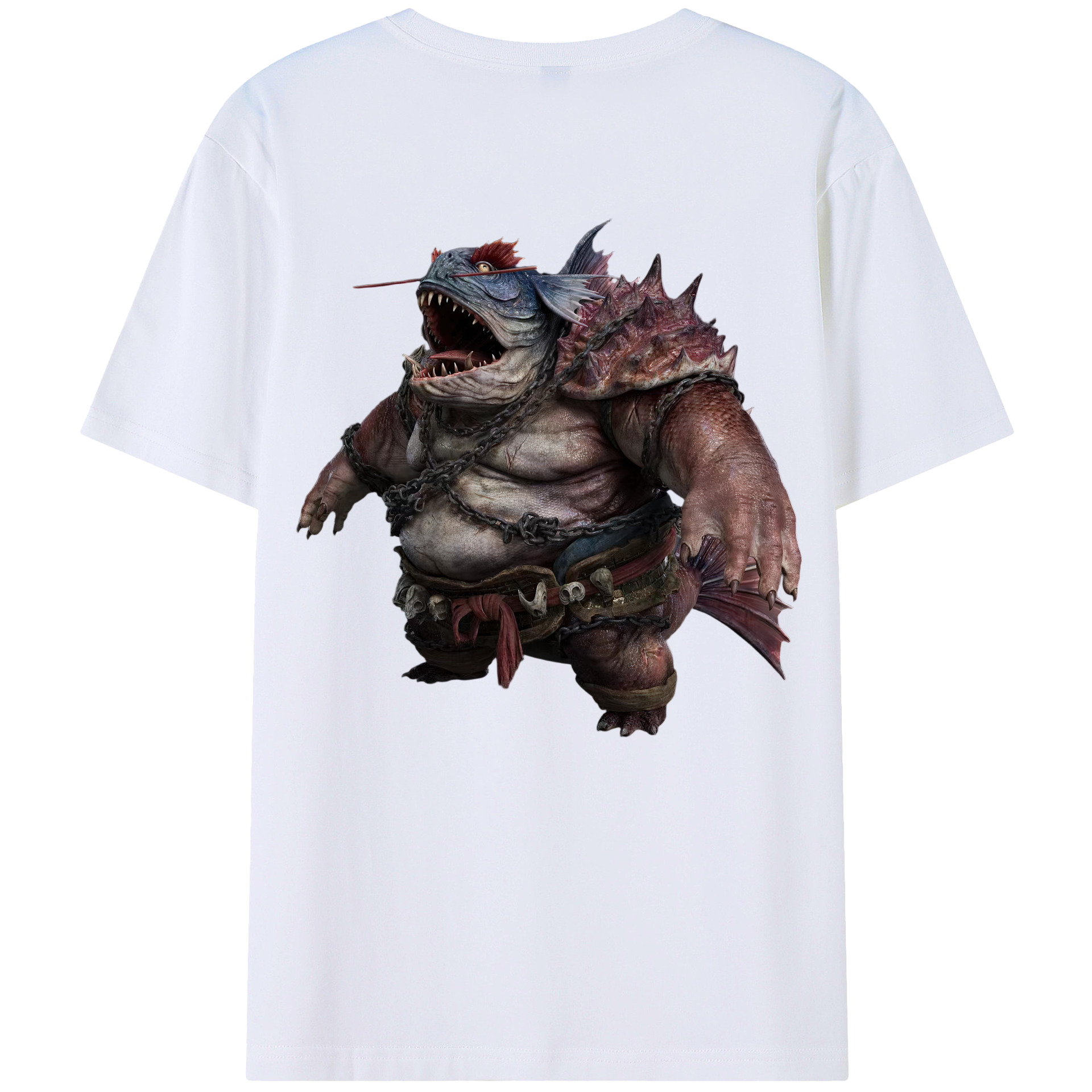 （画像用） Ne Zha 2 ナタ 魔童の大暴れ 綿100％ メンズ半袖Tシャツ（バックプリント） 通気性