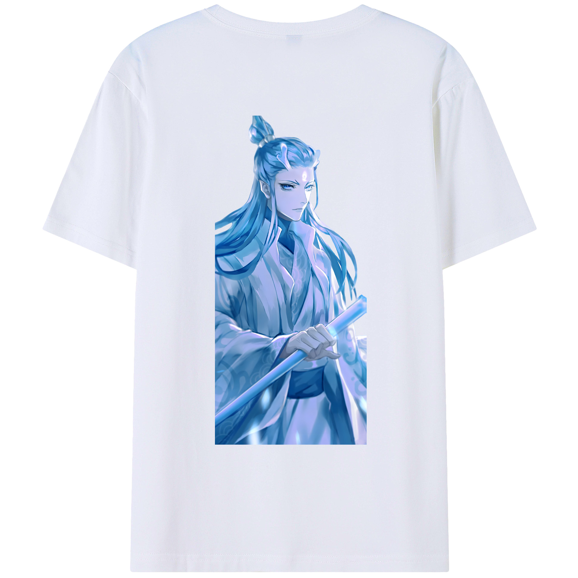 （画像用） Ne Zha 2 ナタ 魔童の大暴れ 綿100％ メンズ半袖Tシャツ（バックプリント） 通気性