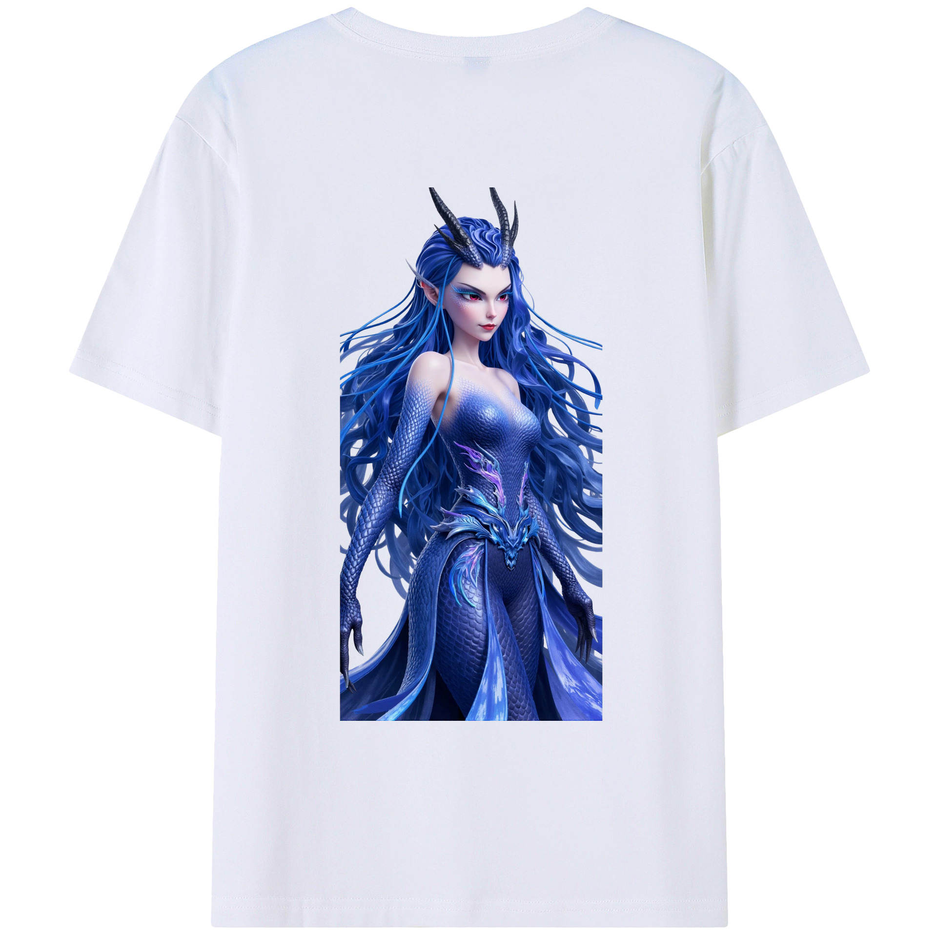 （画像用） Ne Zha 2 ナタ 魔童の大暴れ 綿100％ メンズ半袖Tシャツ（バックプリント） 通気性