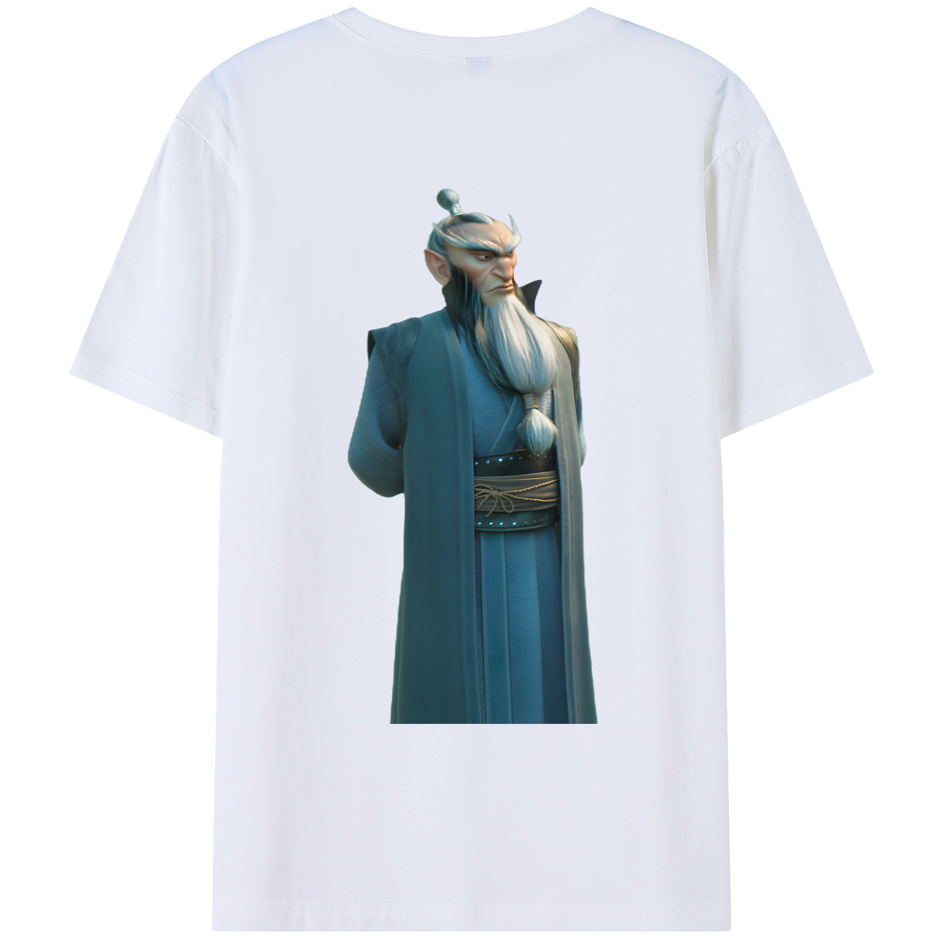 （画像用） Ne Zha 2 ナタ 魔童の大暴れ 綿100％ メンズ半袖Tシャツ（バックプリント） 通気性