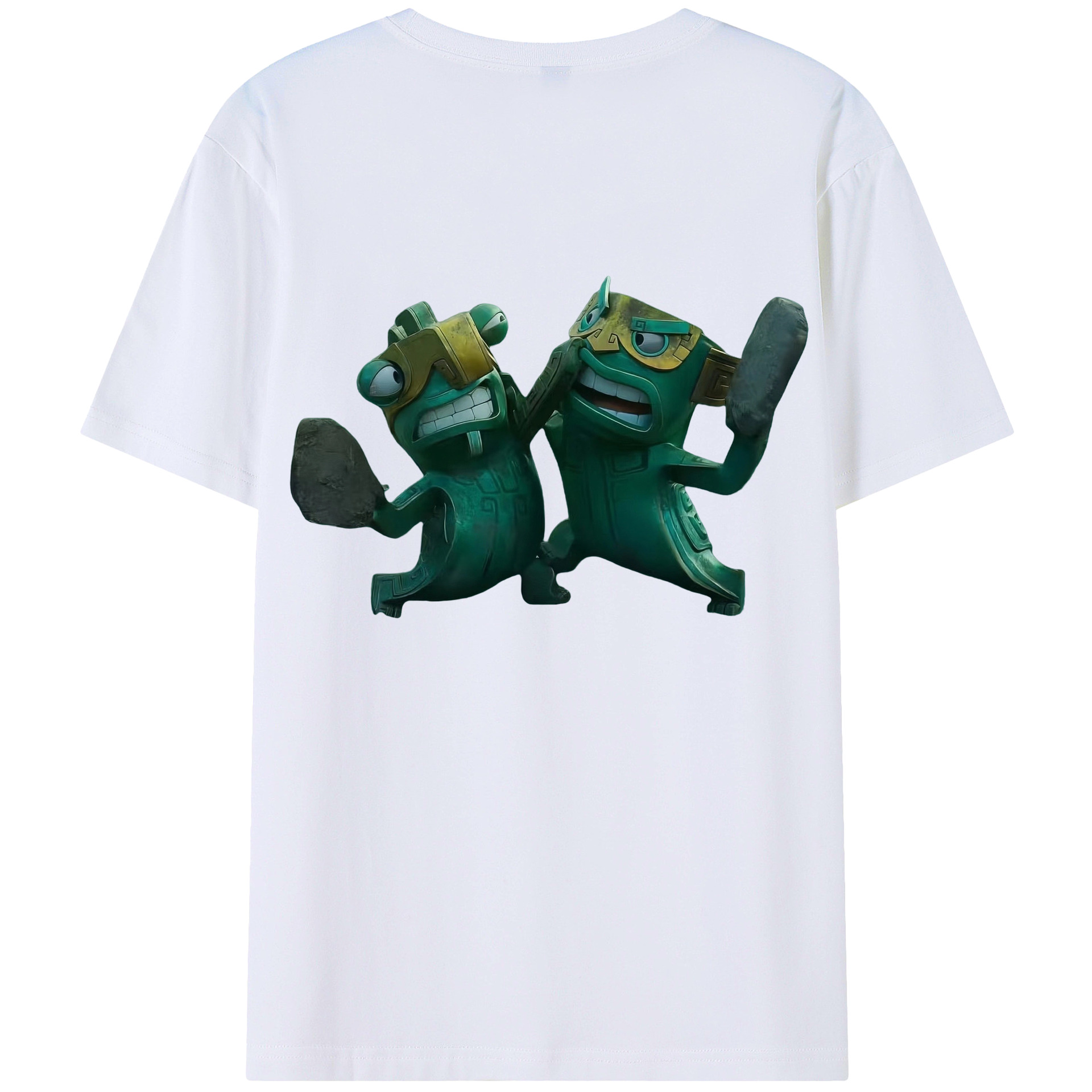 （画像用） Ne Zha 2 ナタ 魔童の大暴れ 綿100％ メンズ半袖Tシャツ（バックプリント） 通気性