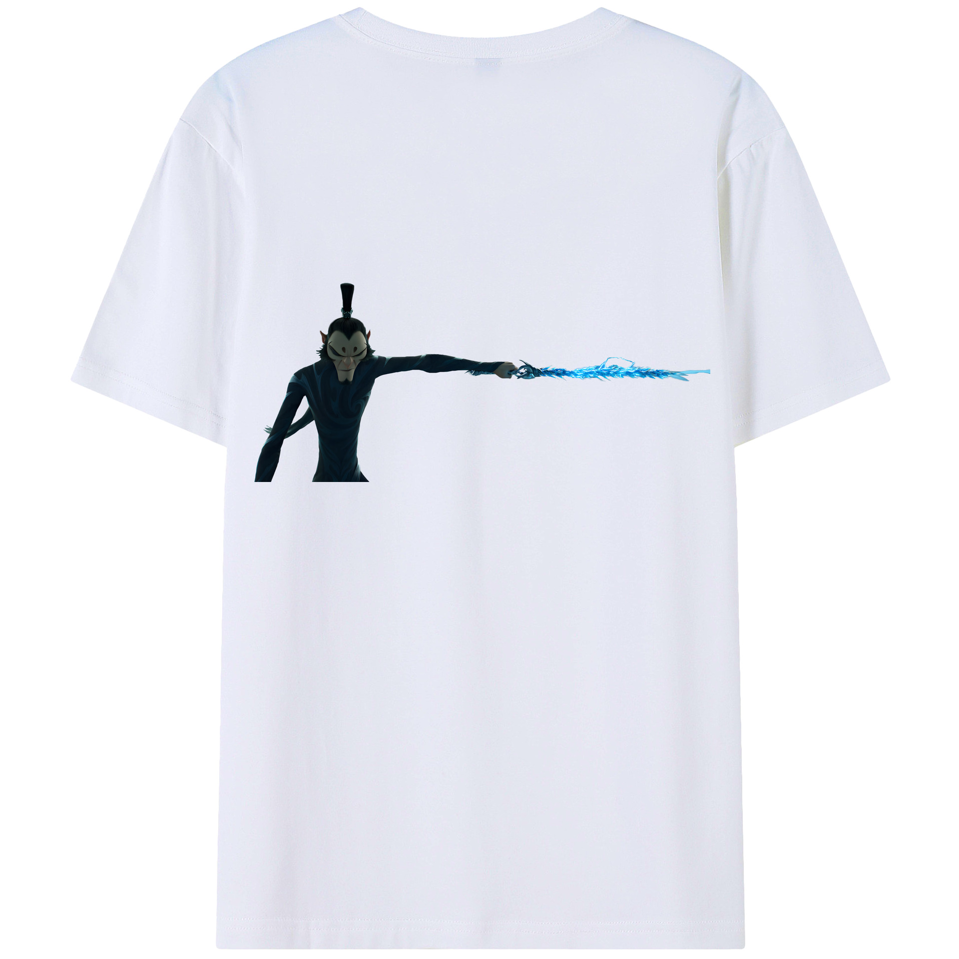 （画像用） Ne Zha 2 ナタ 魔童の大暴れ 綿100％ メンズ半袖Tシャツ（バックプリント） 通気性