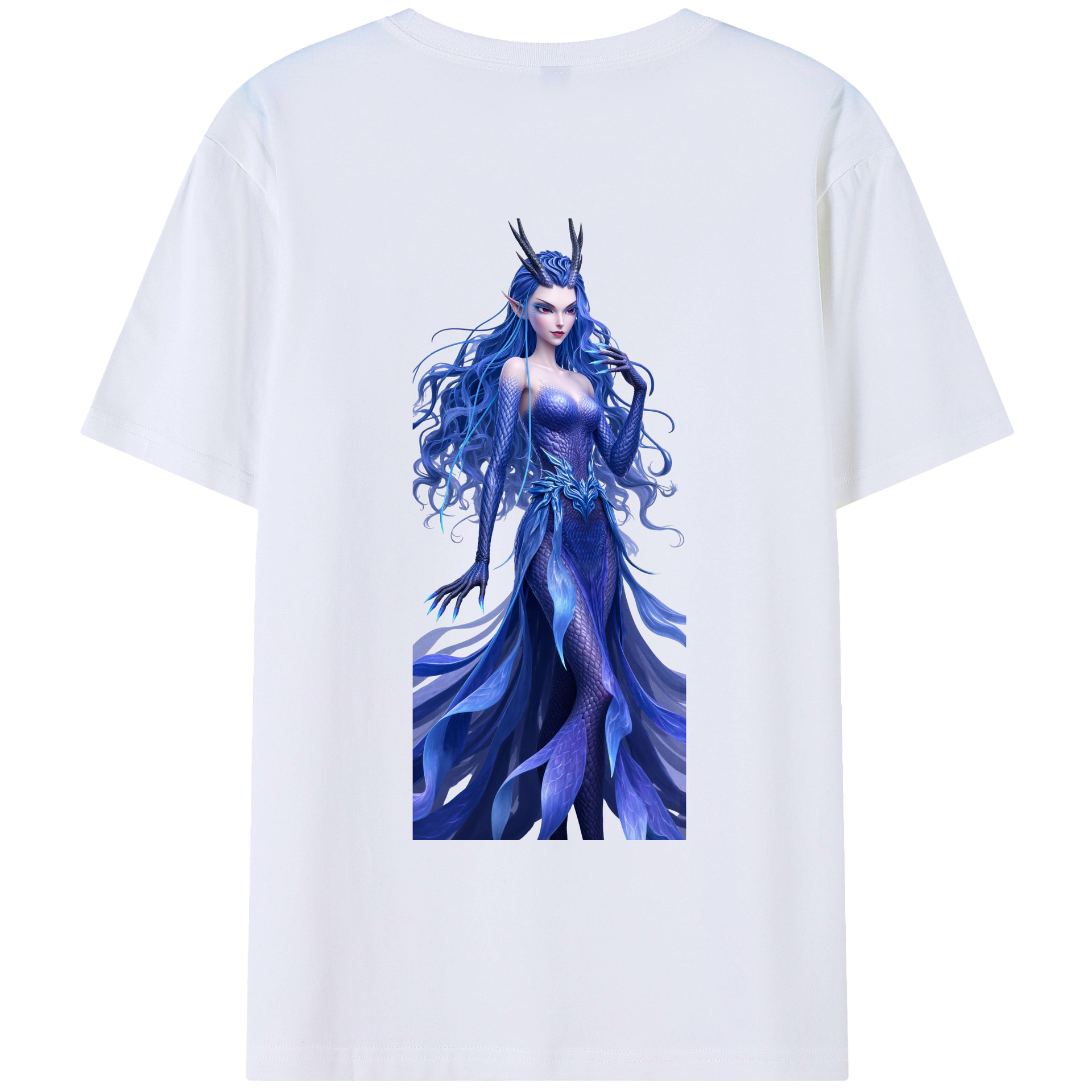 （画像用） Ne Zha 2 ナタ 魔童の大暴れ 綿100％ メンズ半袖Tシャツ（バックプリント） 通気性