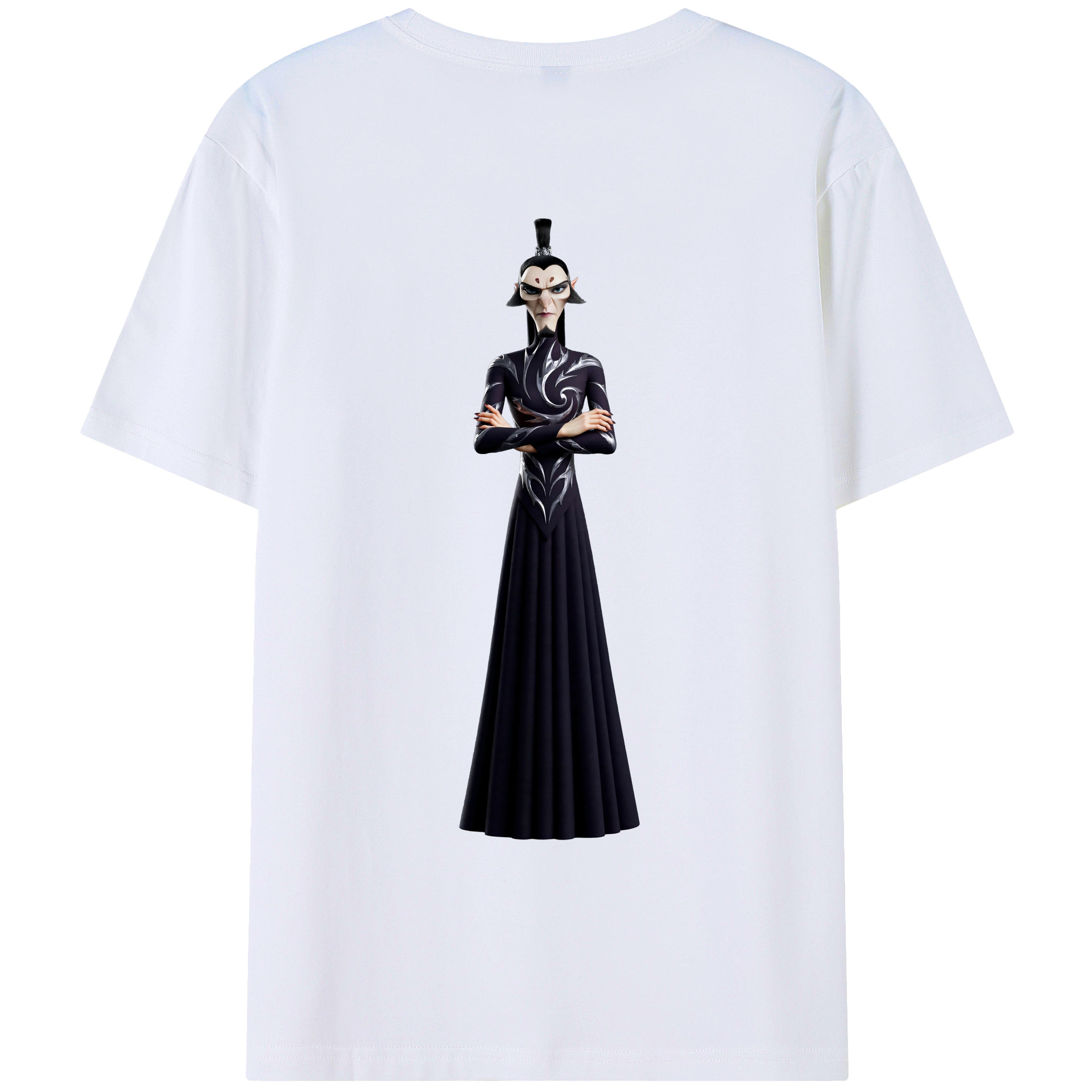 （画像用） Ne Zha 2 ナタ 魔童の大暴れ 綿100％ メンズ半袖Tシャツ（バックプリント） 通気性
