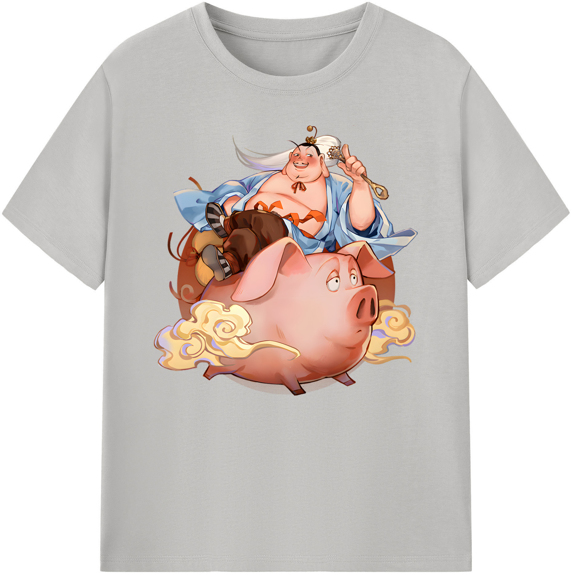 （画像用） Ne Zha 2 ナタ 魔童の大暴れ 綿100％ メンズ半袖Tシャツ｜肌触りやわらか＆通気性