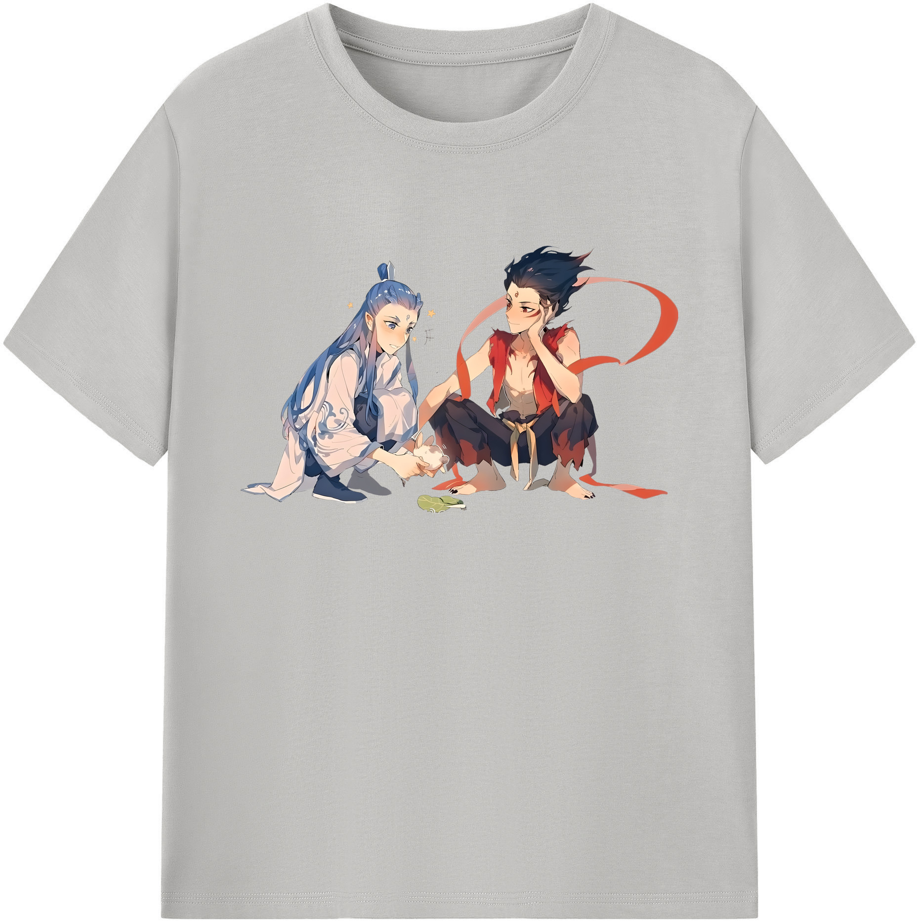 （画像用） Ne Zha 2 ナタ 魔童の大暴れ 綿100％ メンズ半袖Tシャツ｜肌触りやわらか＆通気性