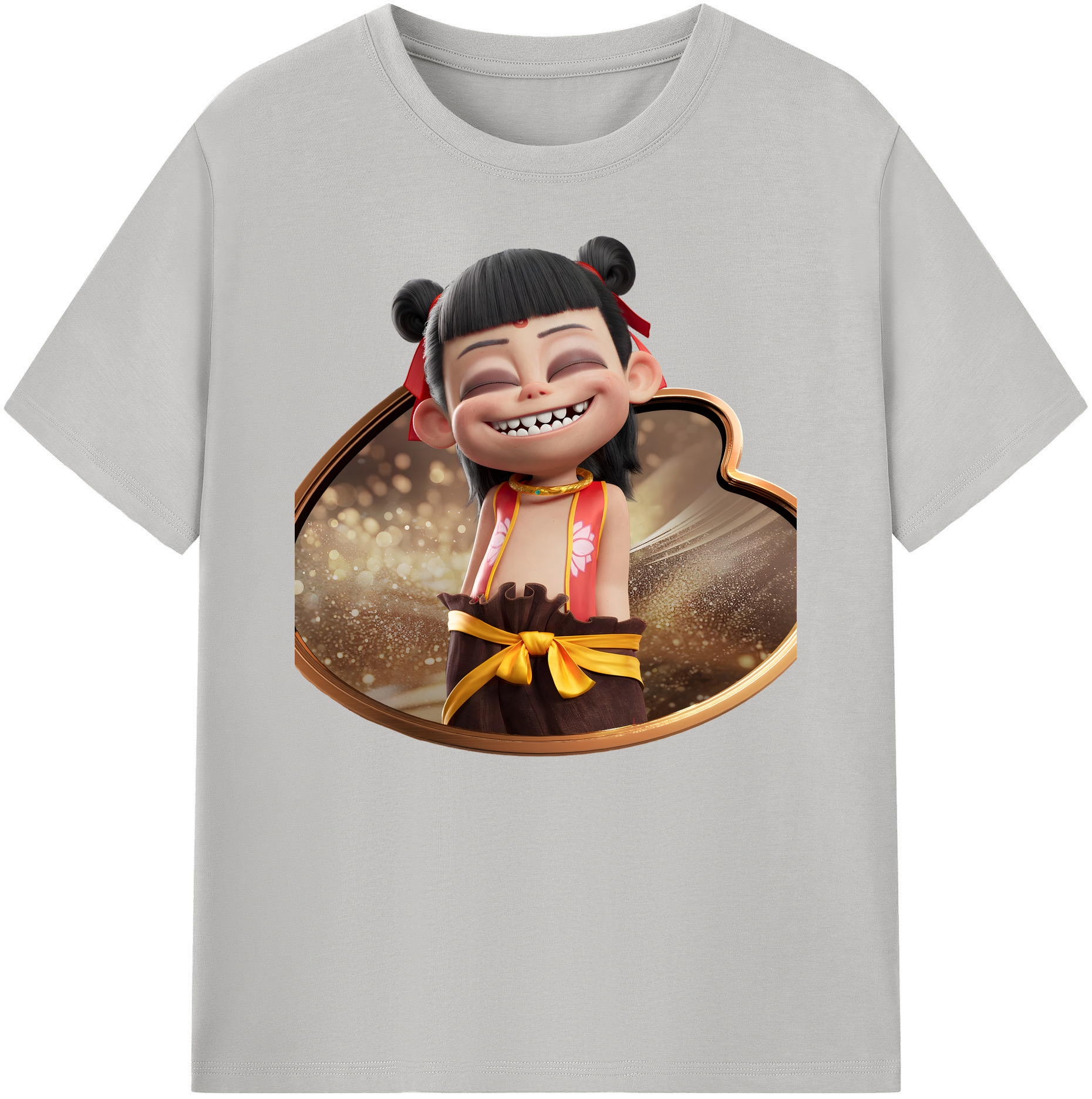 （画像用） Ne Zha 2 ナタ 魔童の大暴れ 綿100％ メンズ半袖Tシャツ｜肌触りやわらか＆通気性