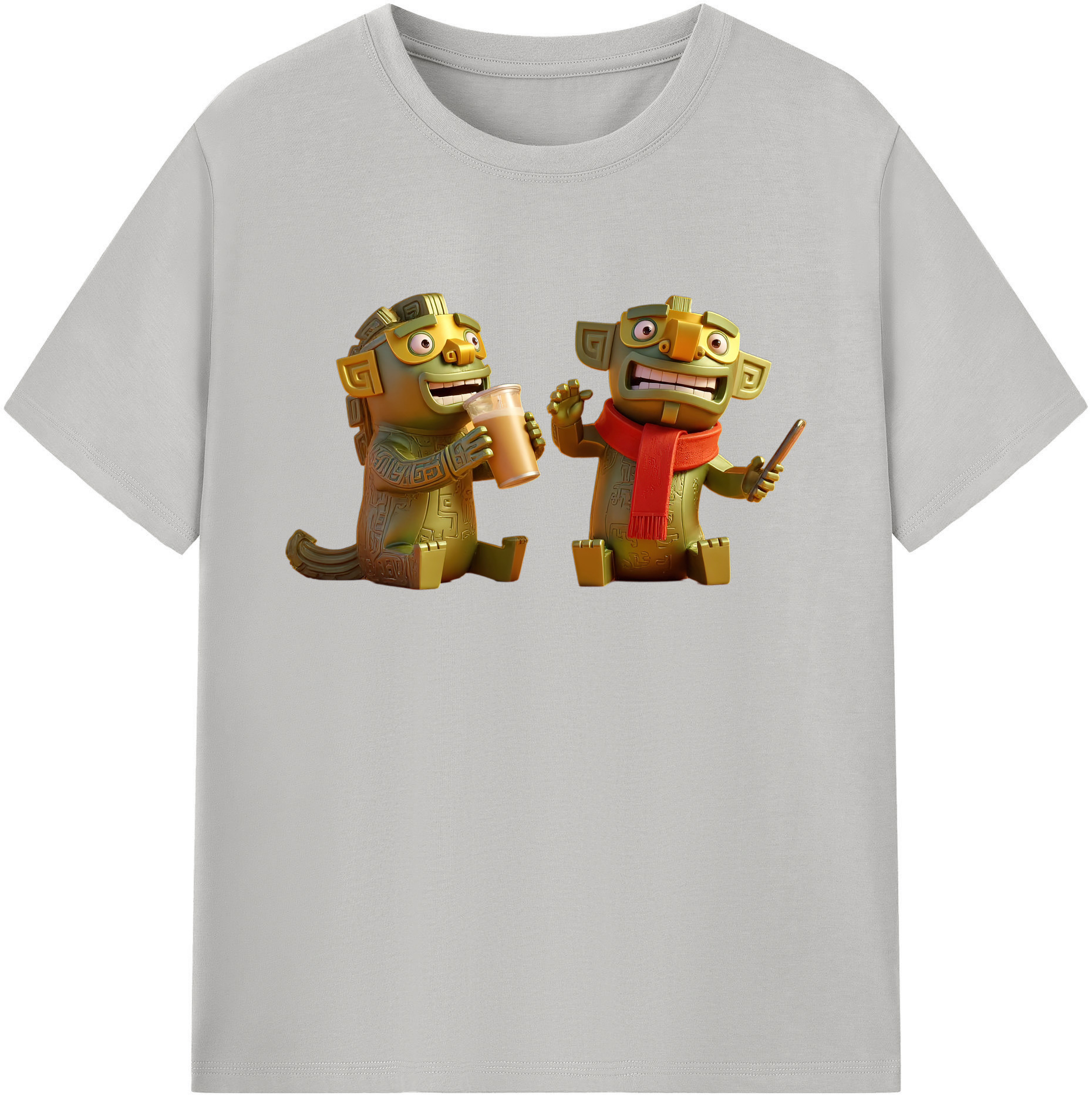 （画像用） Ne Zha 2 ナタ 魔童の大暴れ 綿100％ メンズ半袖Tシャツ｜肌触りやわらか＆通気性