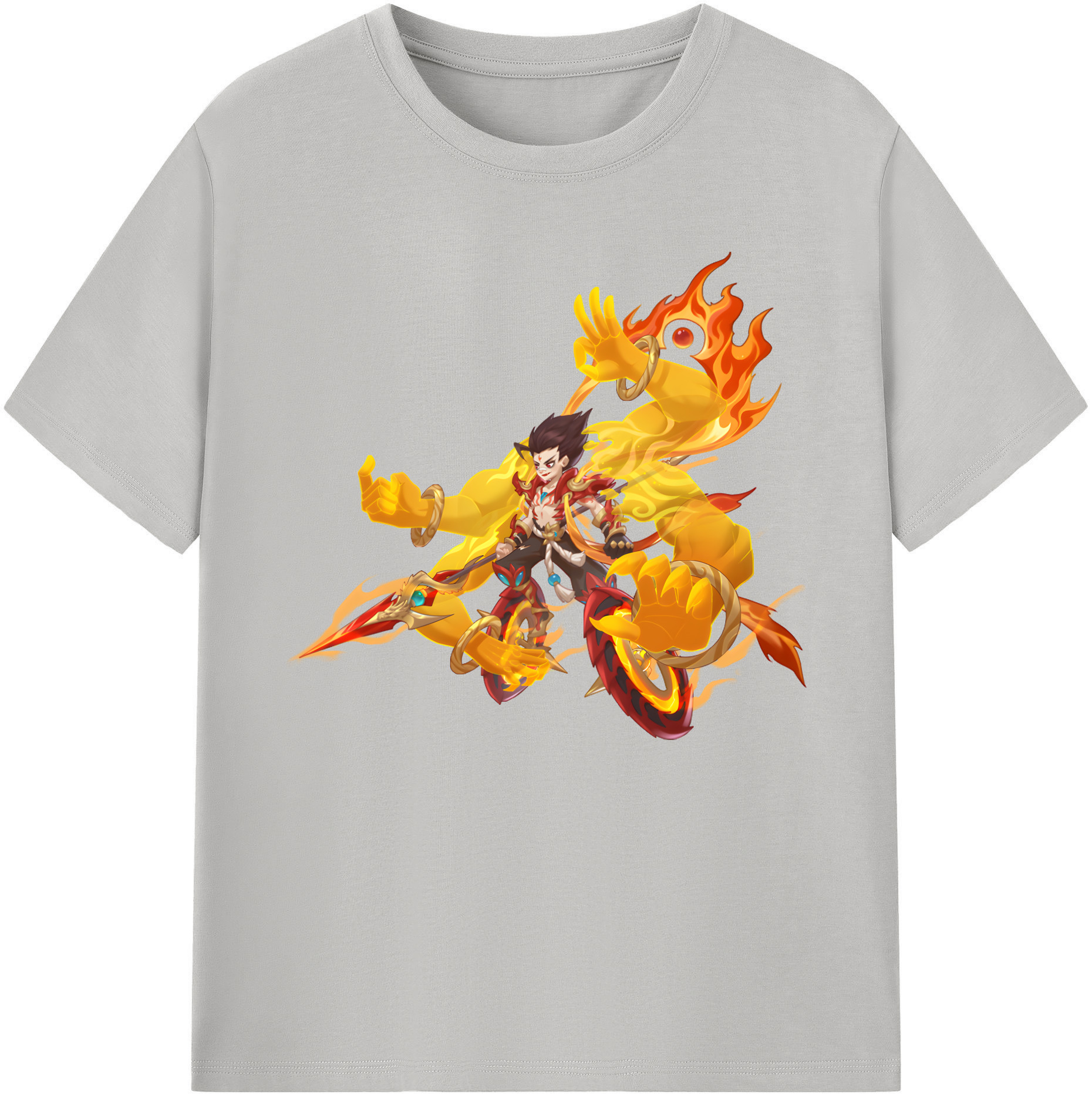 （画像用） Ne Zha 2 ナタ 魔童の大暴れ 綿100％ メンズ半袖Tシャツ｜肌触りやわらか＆通気性