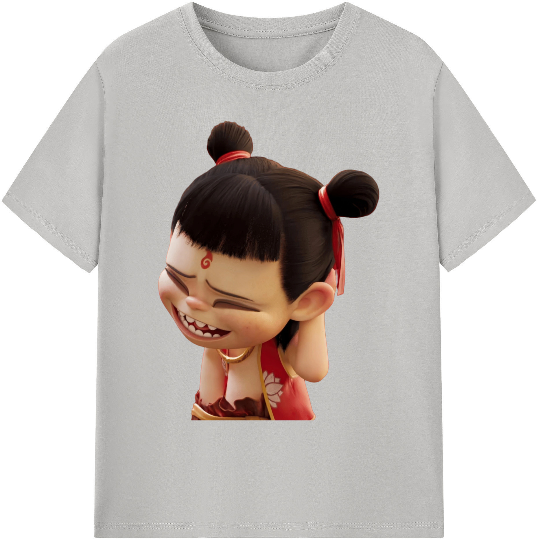 （画像用） Ne Zha 2 ナタ 魔童の大暴れ 綿100％ メンズ半袖Tシャツ｜肌触りやわらか＆通気性