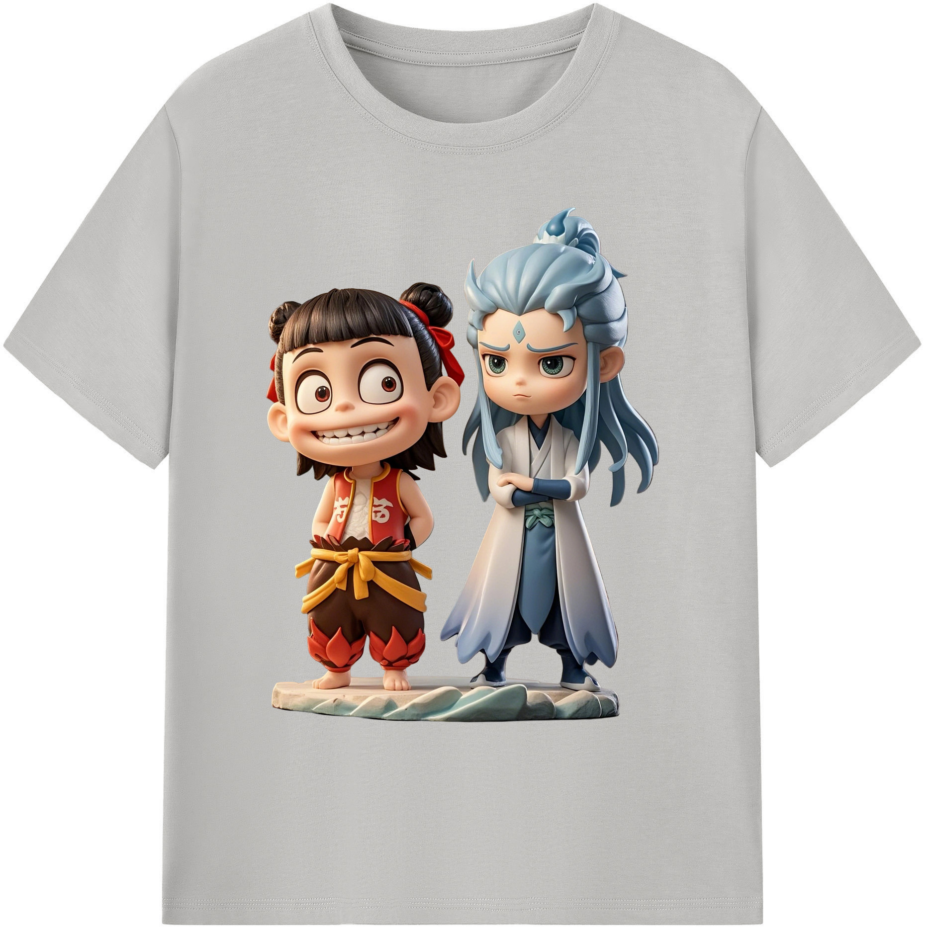 （画像用） Ne Zha 2 ナタ 魔童の大暴れ 綿100％ メンズ半袖Tシャツ｜肌触りやわらか＆通気性