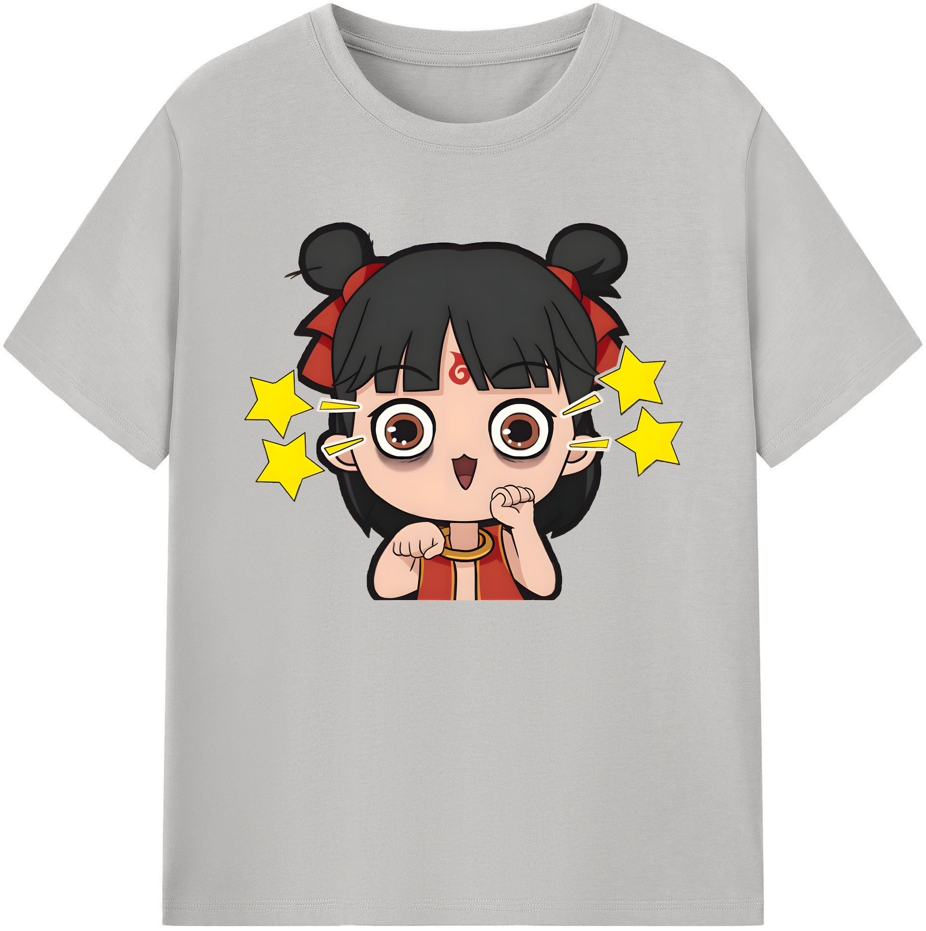 （画像用） Ne Zha 2 ナタ 魔童の大暴れ 綿100％ メンズ半袖Tシャツ｜肌触りやわらか＆通気性