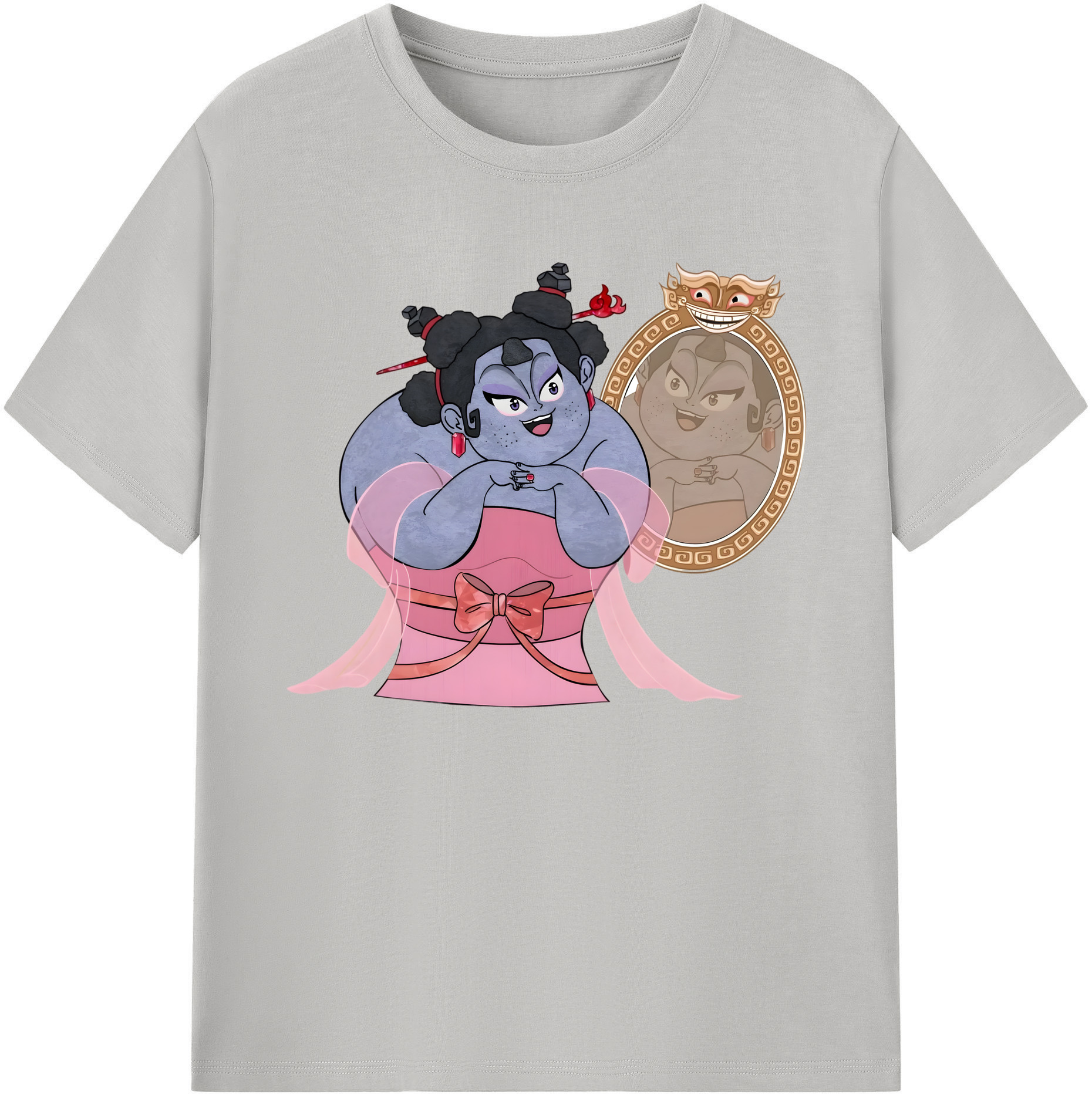 （画像用） Ne Zha 2 ナタ 魔童の大暴れ 綿100％ メンズ半袖Tシャツ｜肌触りやわらか＆通気性