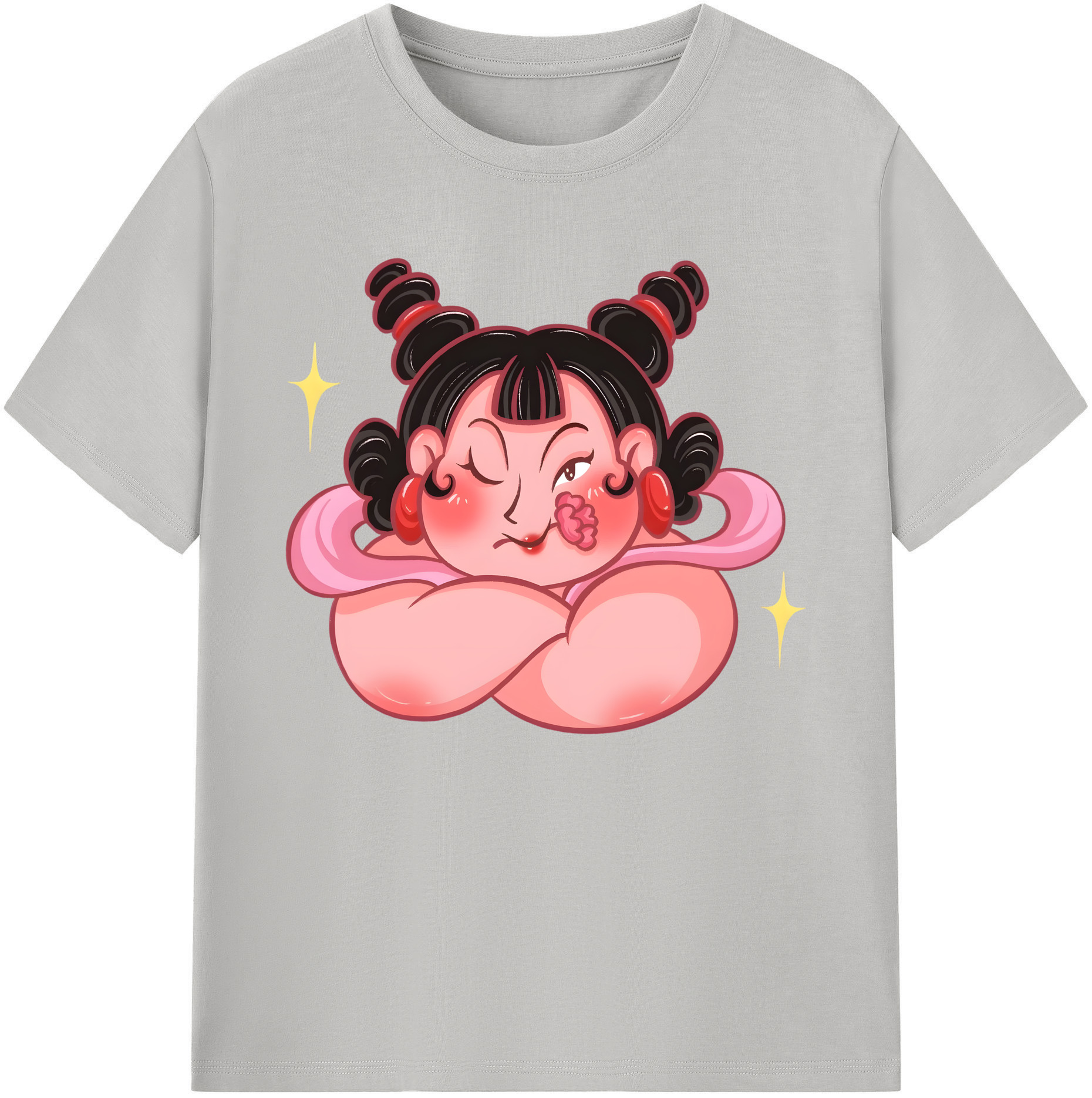 （画像用） Ne Zha 2 ナタ 魔童の大暴れ 綿100％ メンズ半袖Tシャツ｜肌触りやわらか＆通気性
