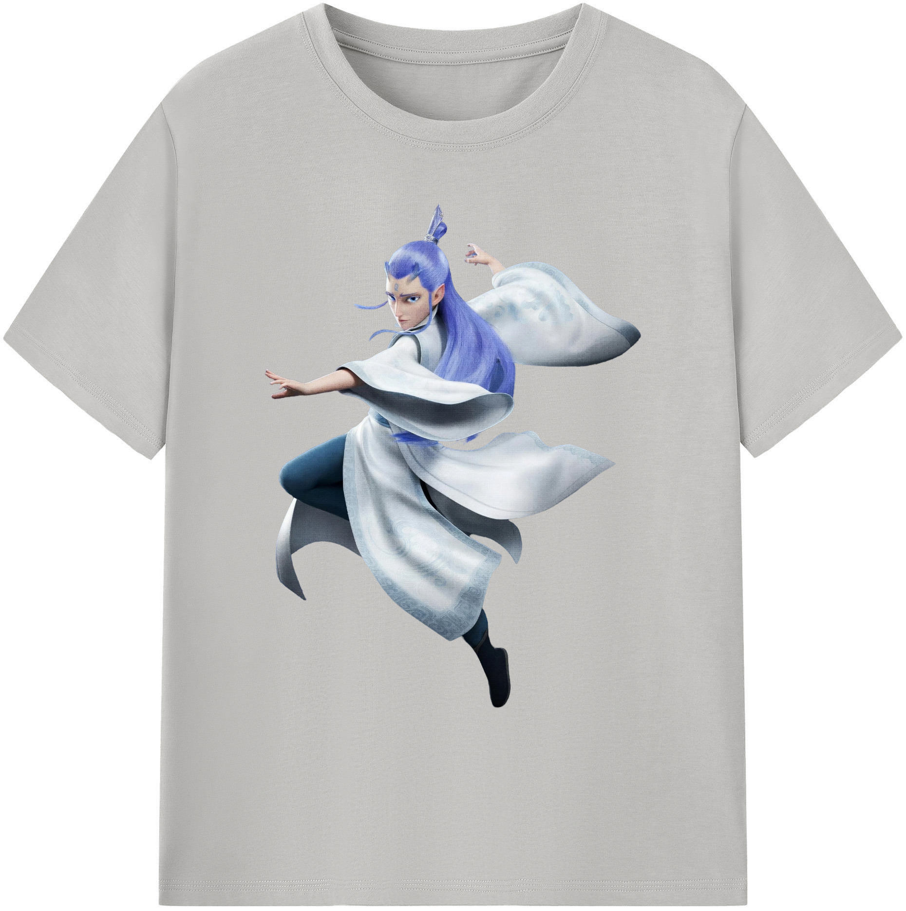 （画像用） Ne Zha 2 ナタ 魔童の大暴れ 綿100％ メンズ半袖Tシャツ｜肌触りやわらか＆通気性