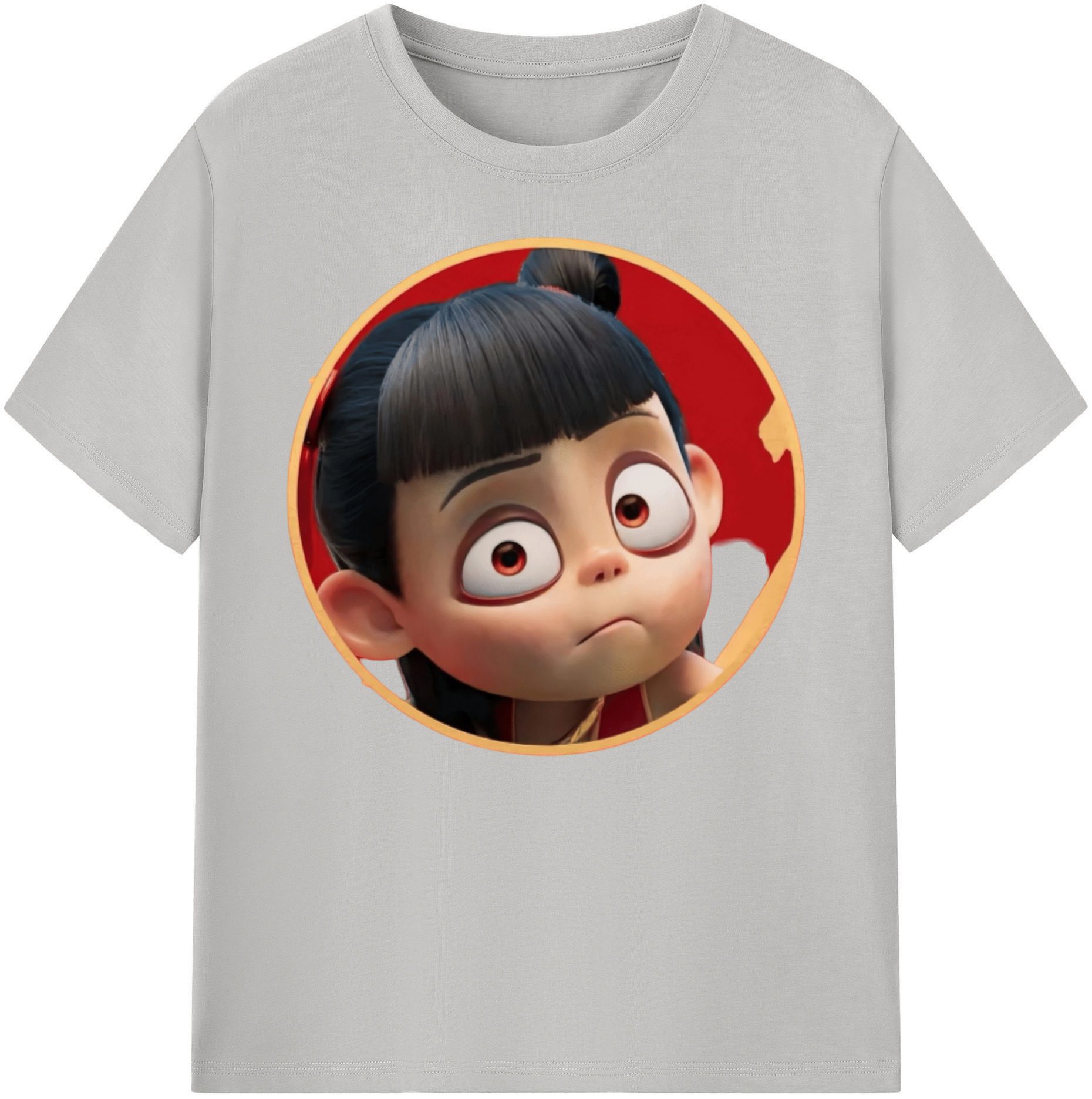 （画像用） Ne Zha 2 ナタ 魔童の大暴れ 綿100％ メンズ半袖Tシャツ｜肌触りやわらか＆通気性