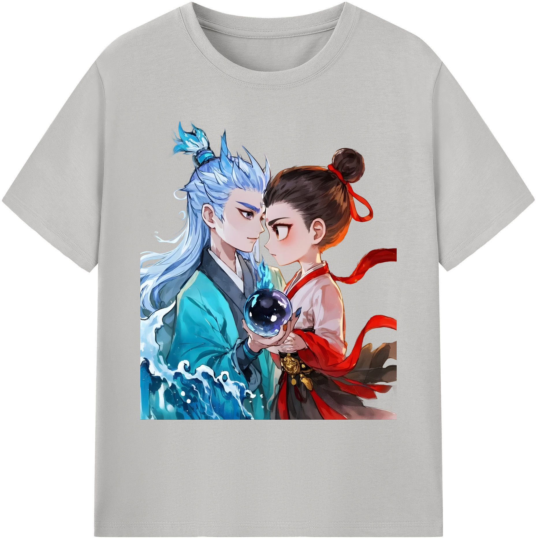 （画像用） Ne Zha 2 ナタ 魔童の大暴れ 綿100％ メンズ半袖Tシャツ｜肌触りやわらか＆通気性