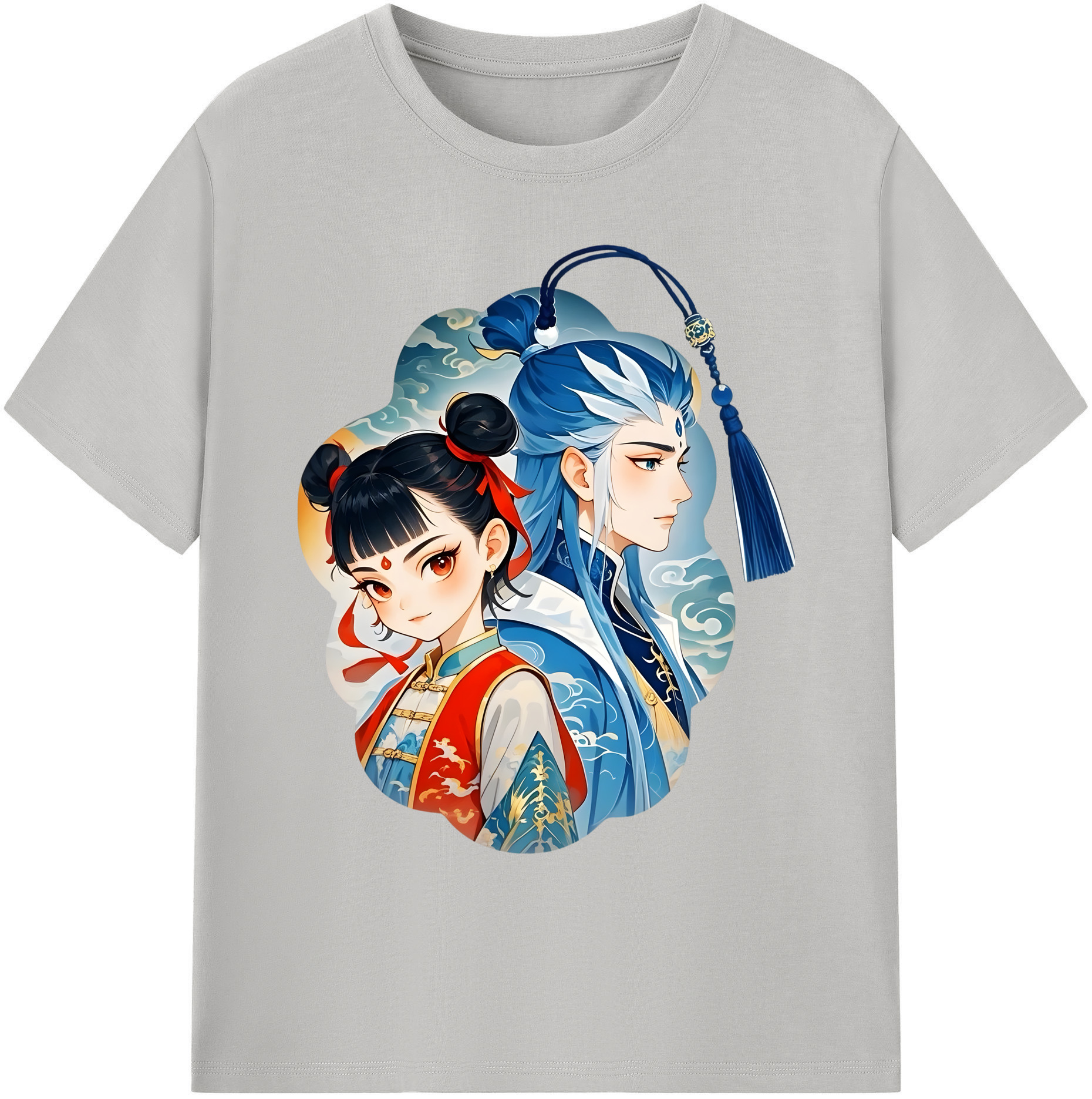 （画像用） Ne Zha 2 ナタ 魔童の大暴れ 綿100％ メンズ半袖Tシャツ｜肌触りやわらか＆通気性