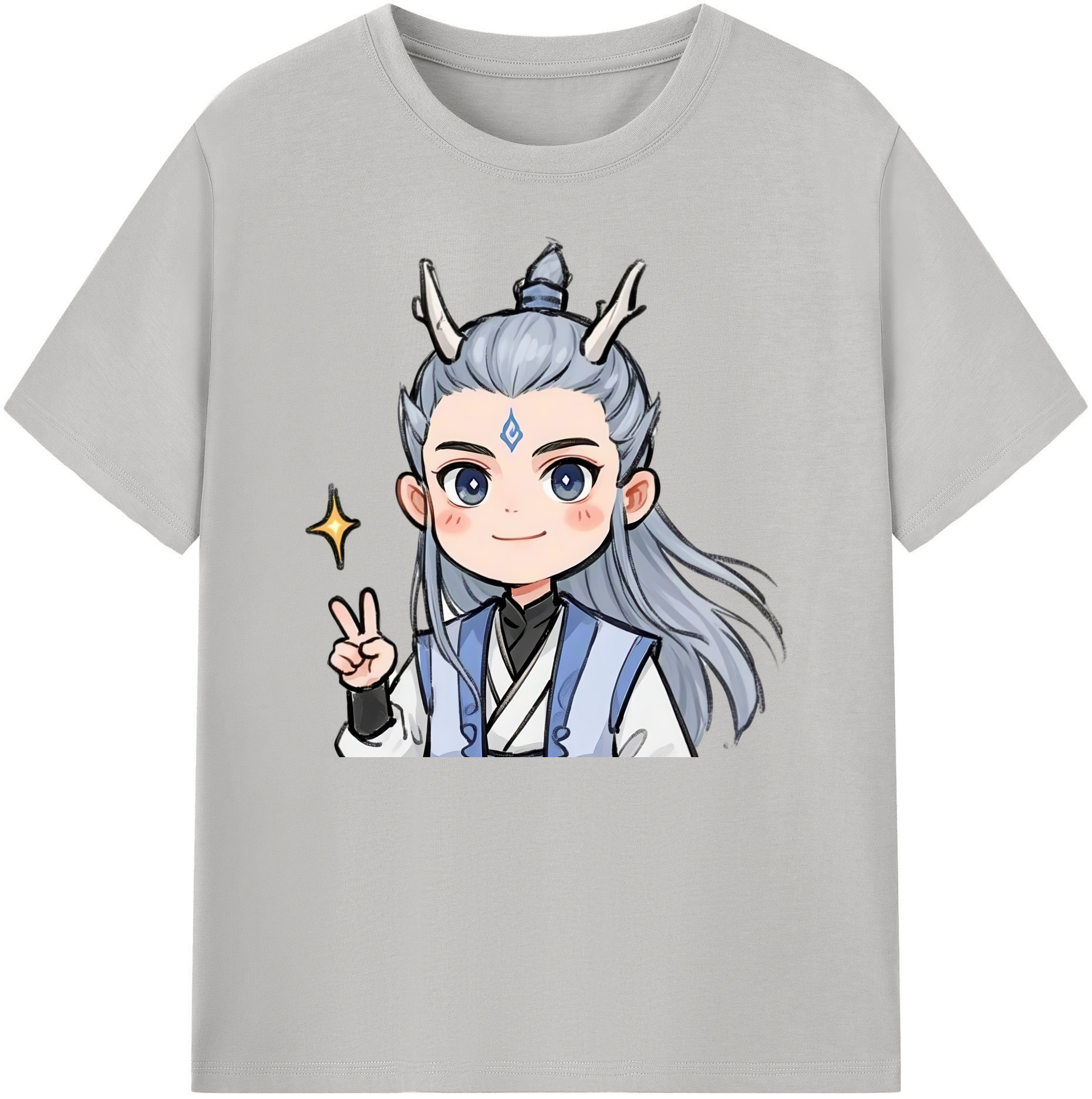 （画像用） Ne Zha 2 ナタ 魔童の大暴れ 綿100％ メンズ半袖Tシャツ｜肌触りやわらか＆通気性