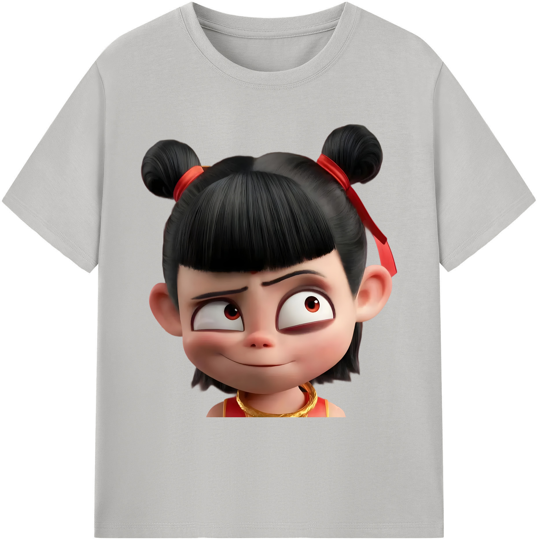 （画像用） Ne Zha 2 ナタ 魔童の大暴れ 綿100％ メンズ半袖Tシャツ｜肌触りやわらか＆通気性