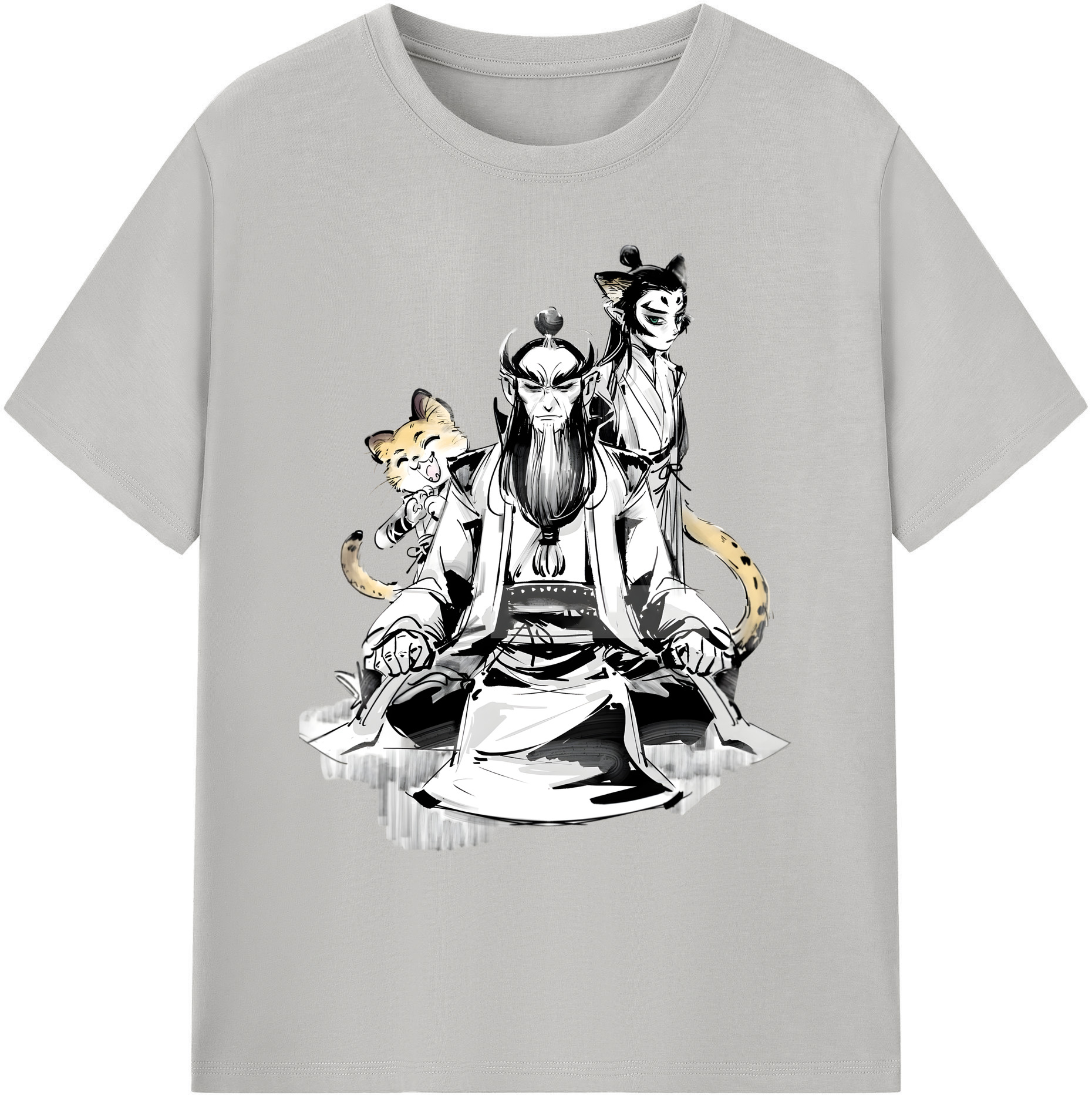 （画像用） Ne Zha 2 ナタ 魔童の大暴れ 綿100％ メンズ半袖Tシャツ｜肌触りやわらか＆通気性