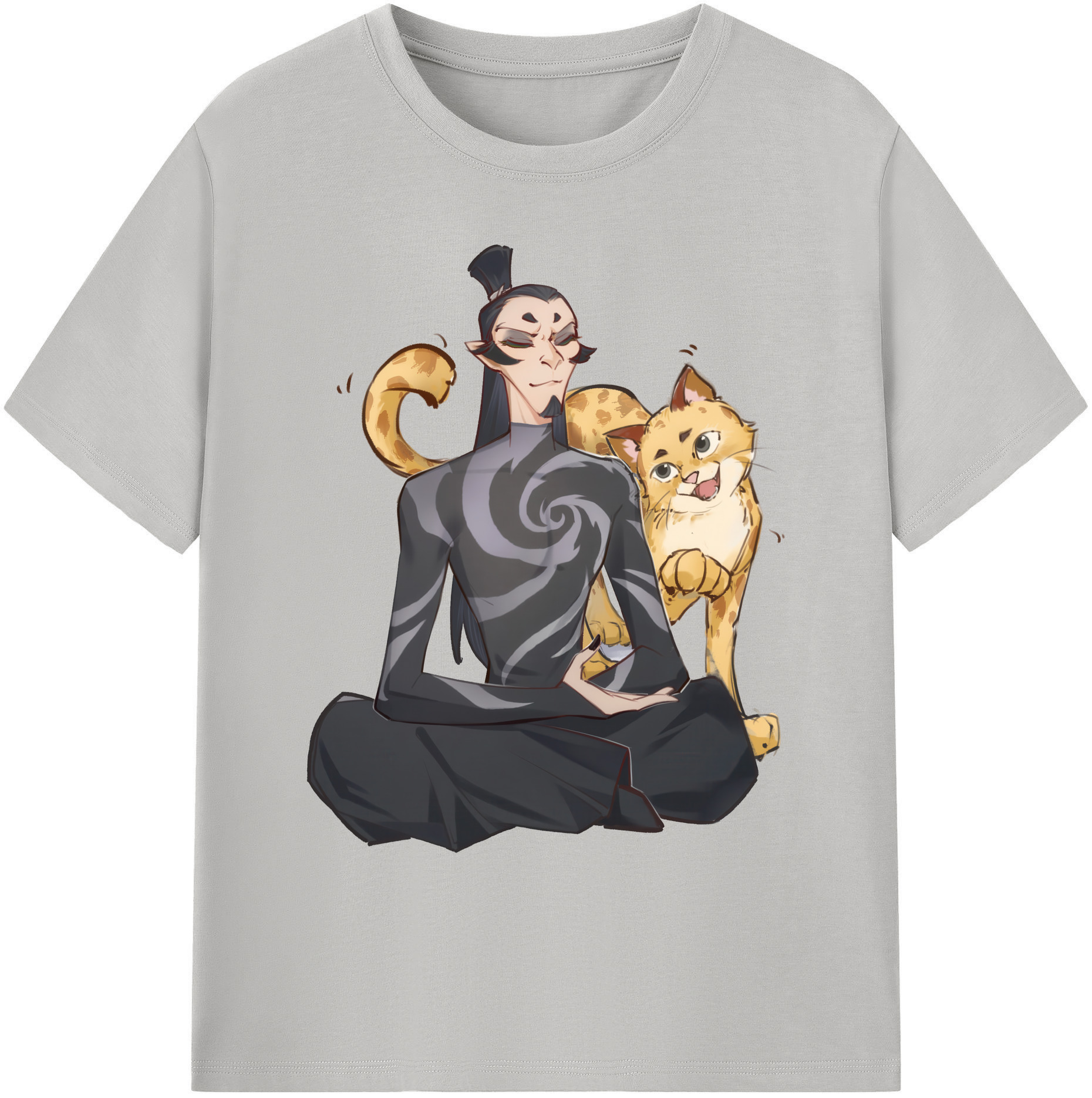 （画像用） Ne Zha 2 ナタ 魔童の大暴れ 綿100％ メンズ半袖Tシャツ｜肌触りやわらか＆通気性